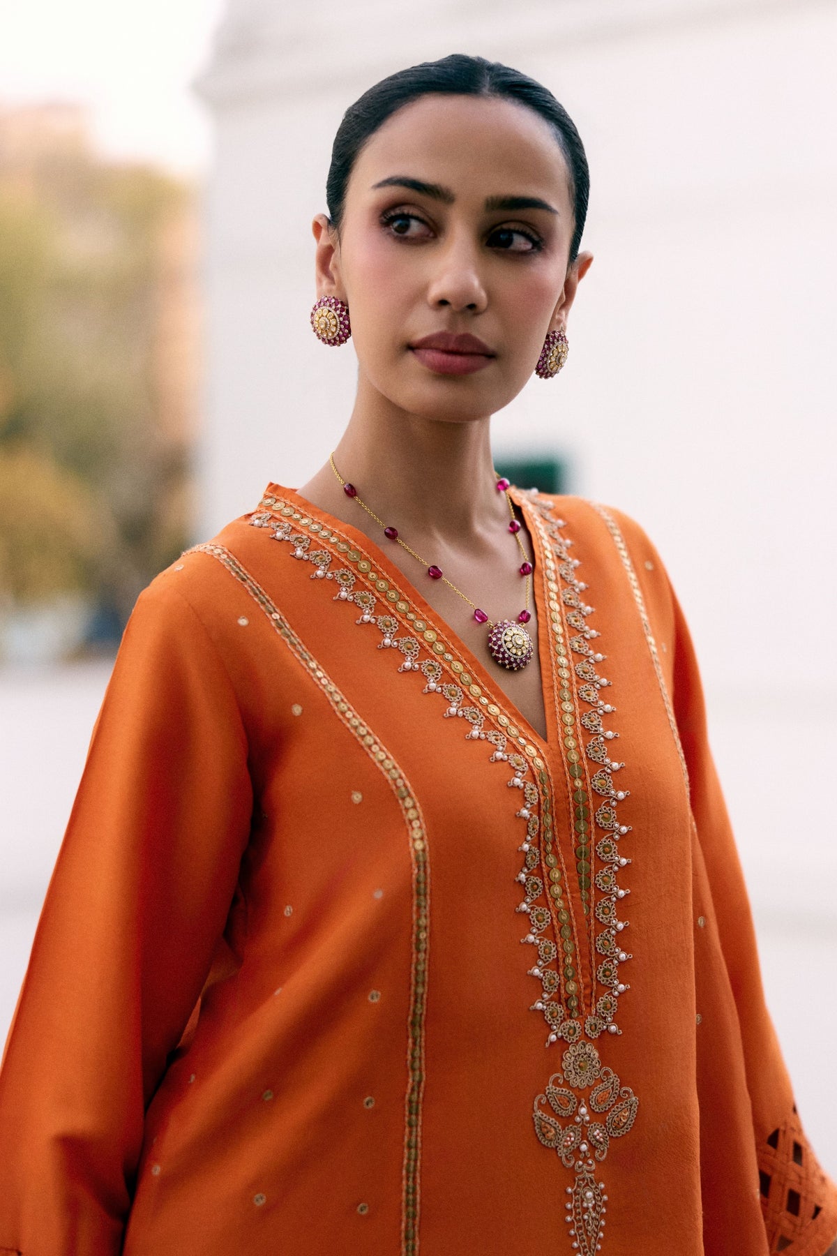 Saffron Kurta Set