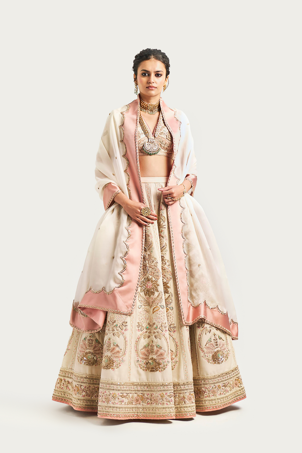 Rumy ivory lehenga set