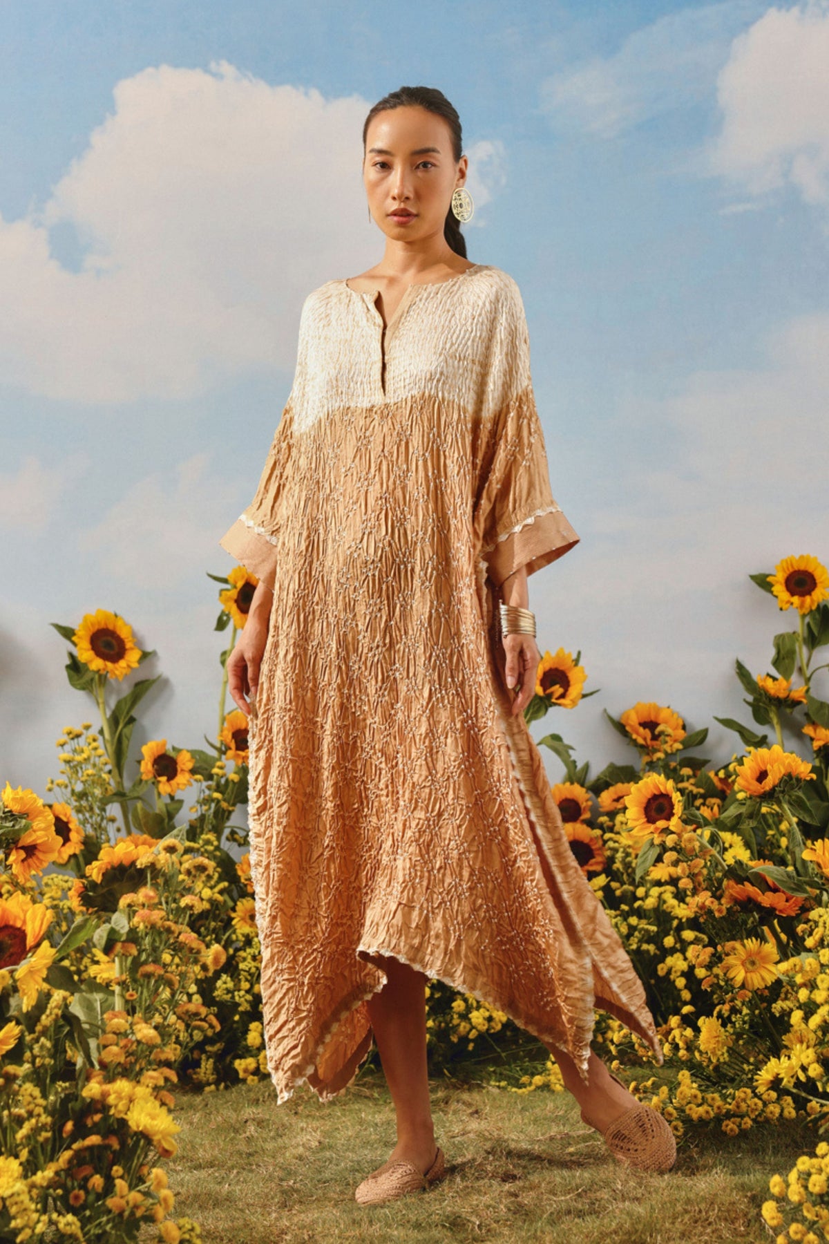 Golden Bandhani Dress