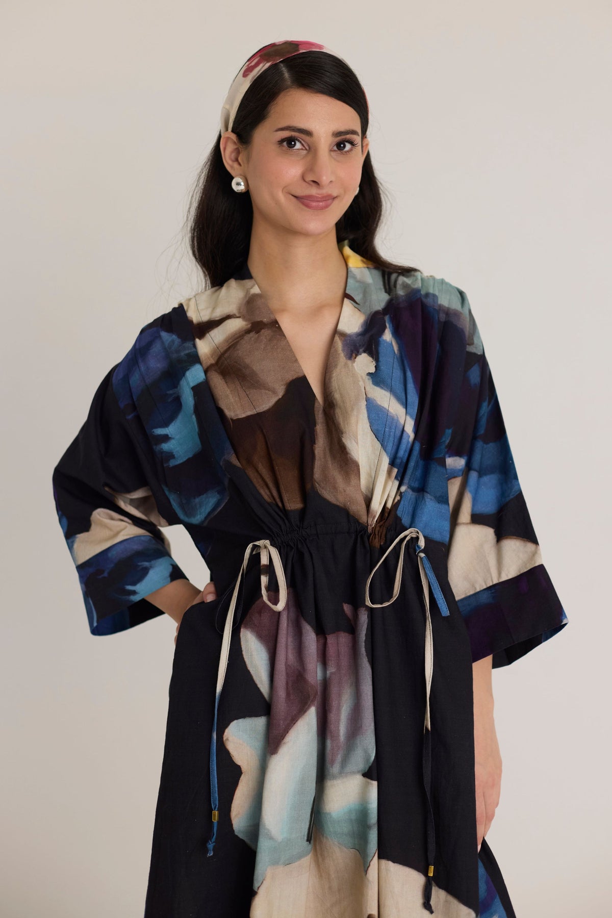 Rocco Drawstring Kaftan Dress