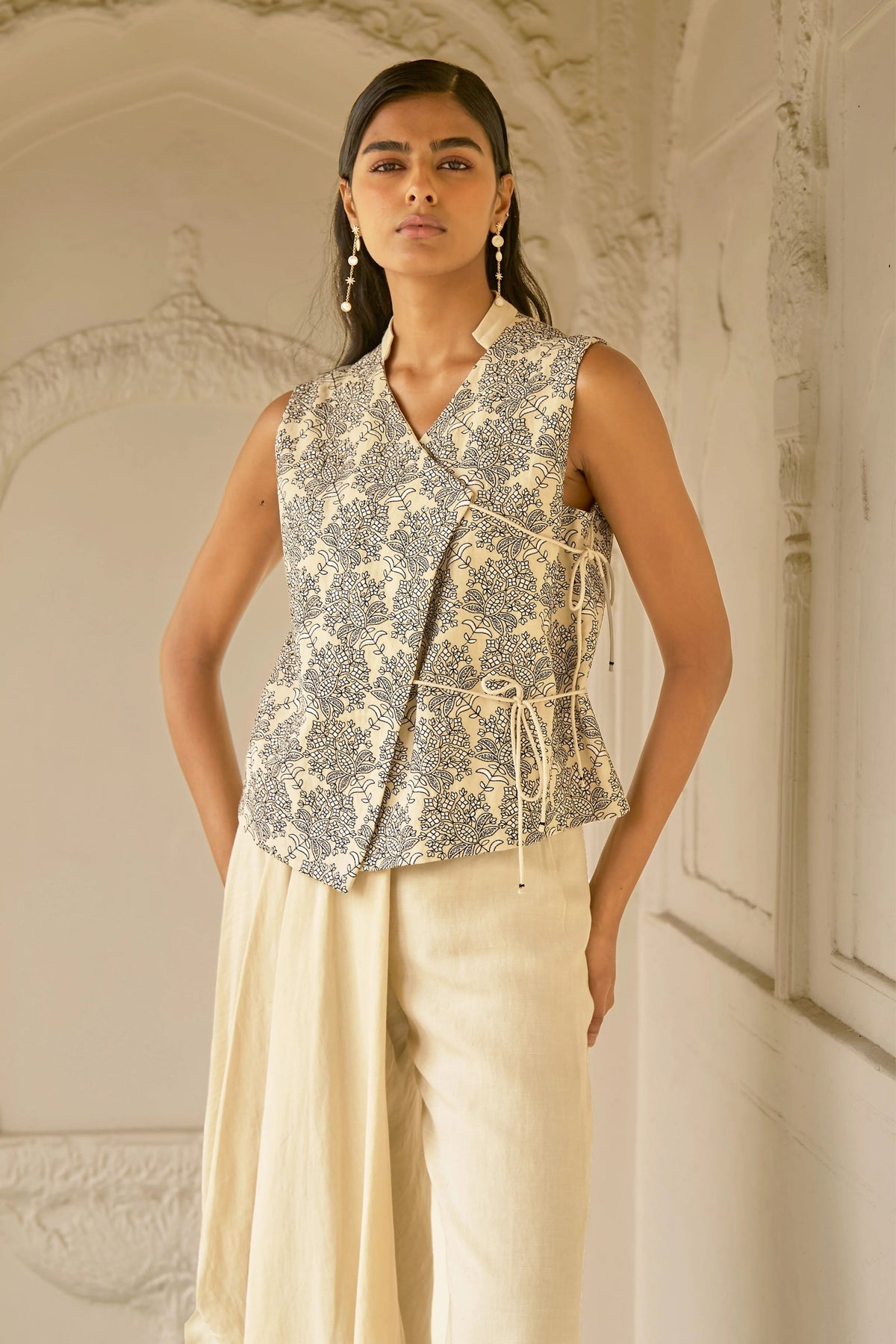 Asymmetrical Linen Pant