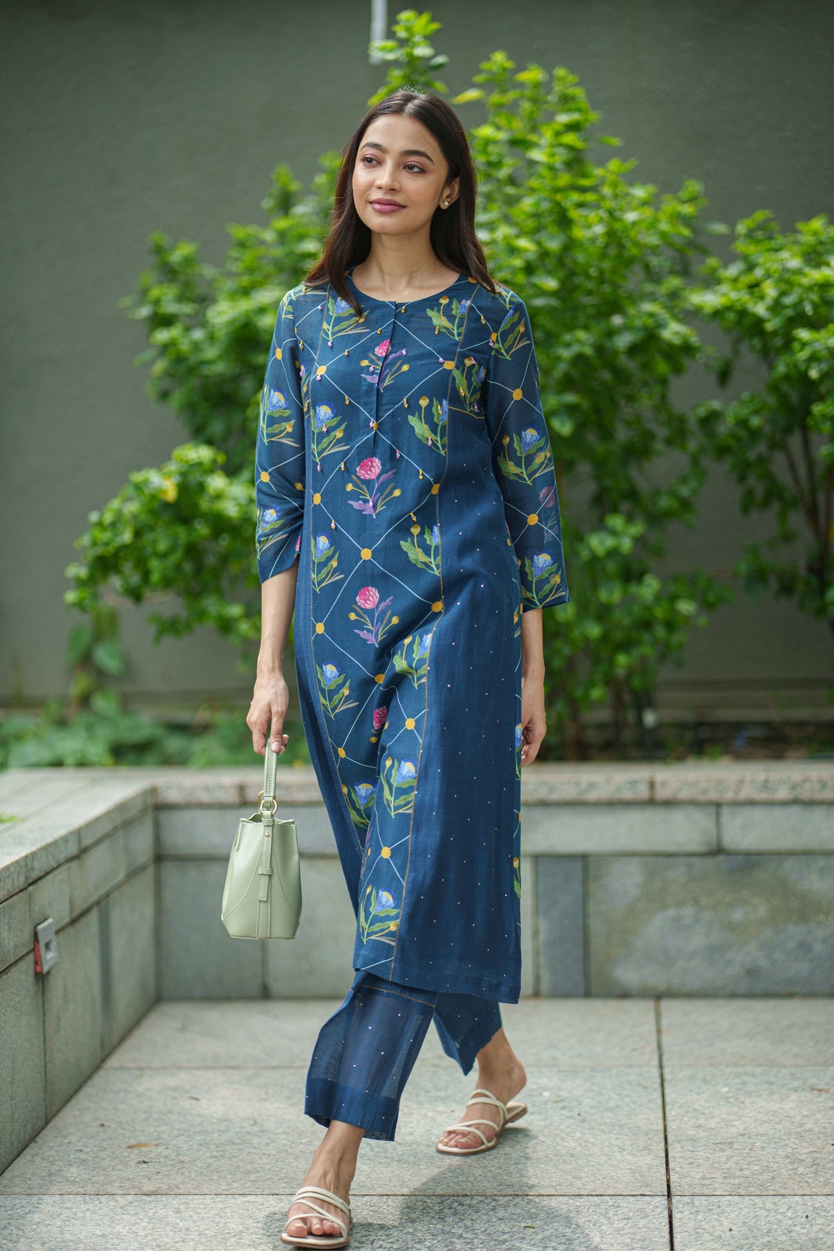 Tulip Blue Kurta With Pants