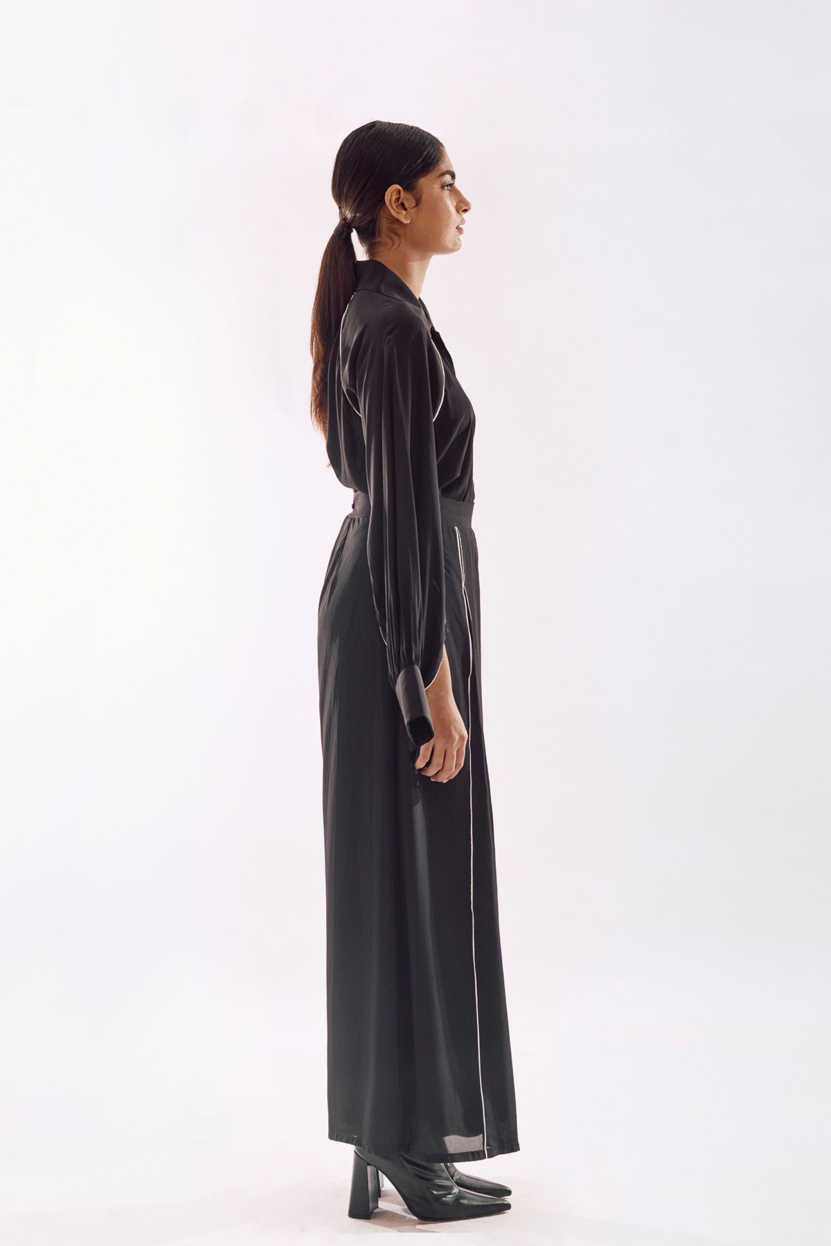 Black Panneled Co-ord Set