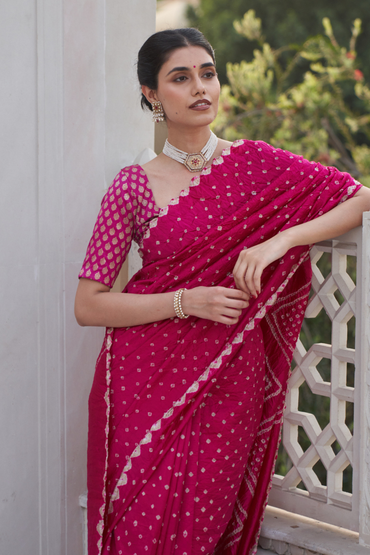 Nandini Magenta Saree