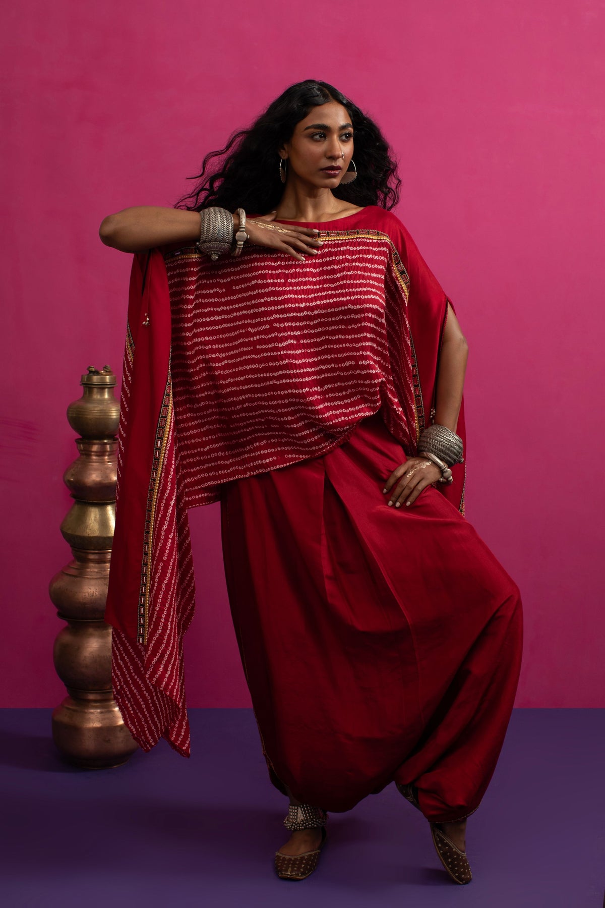 Mangalya Asymmetrical Cape Set