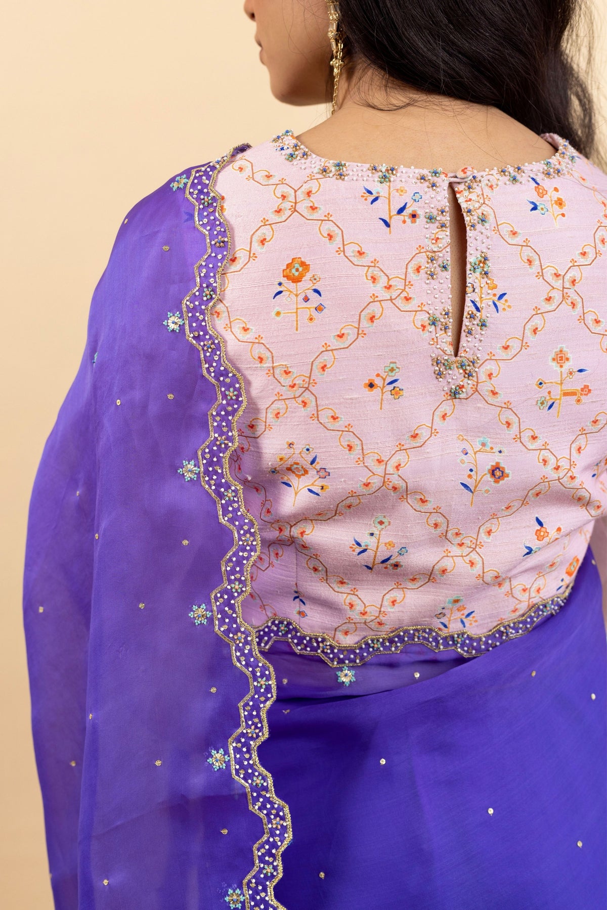 Soft Pink Chokor Blouse Set