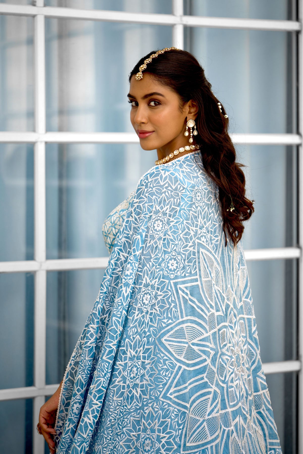 Blue Blossom Lehenga Set