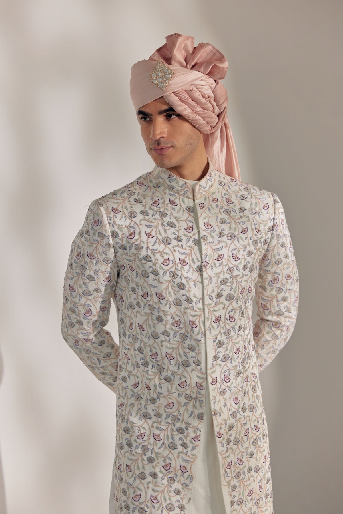 White Vine Sherwani