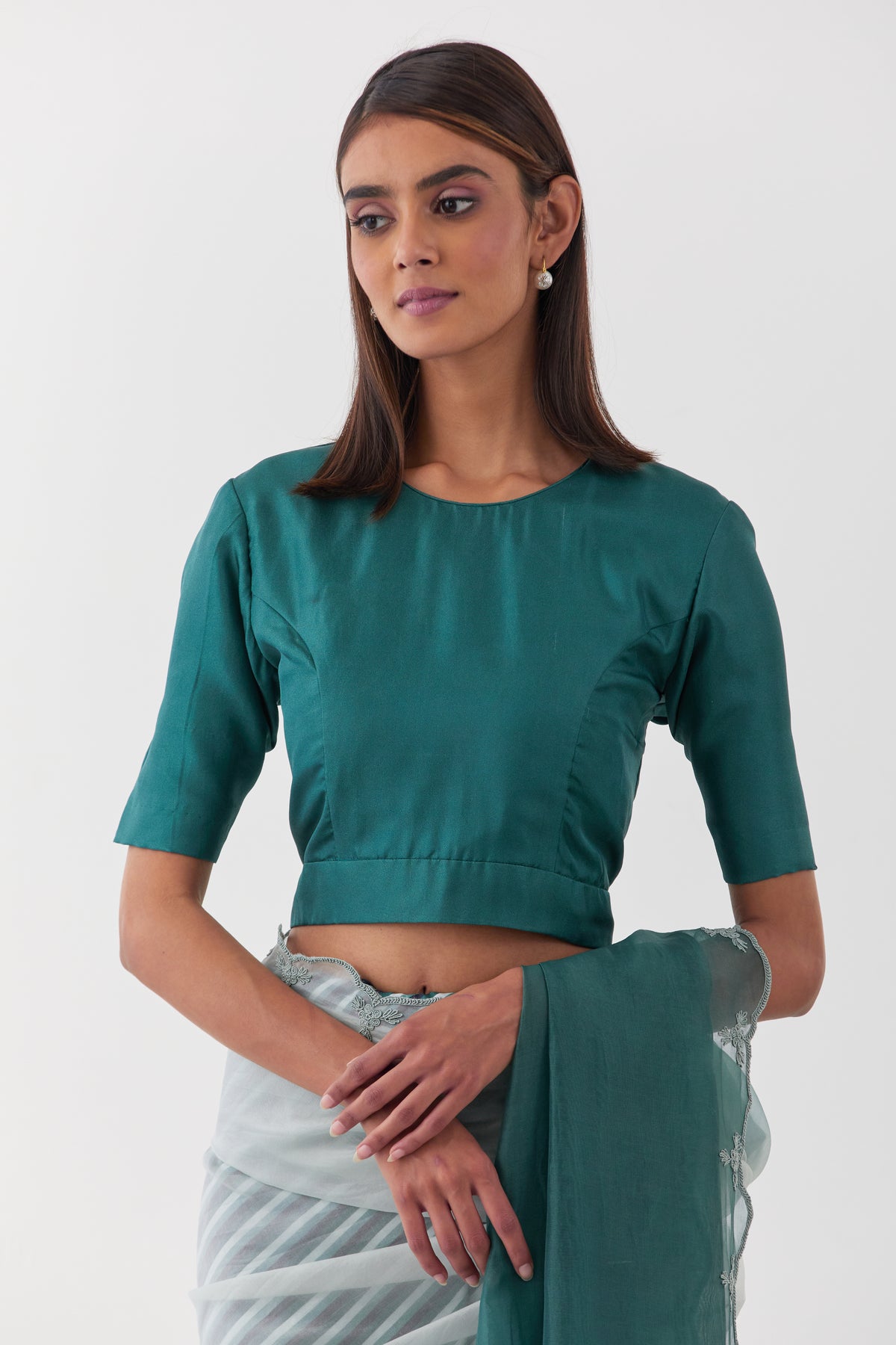 Suman Teal Saree Set