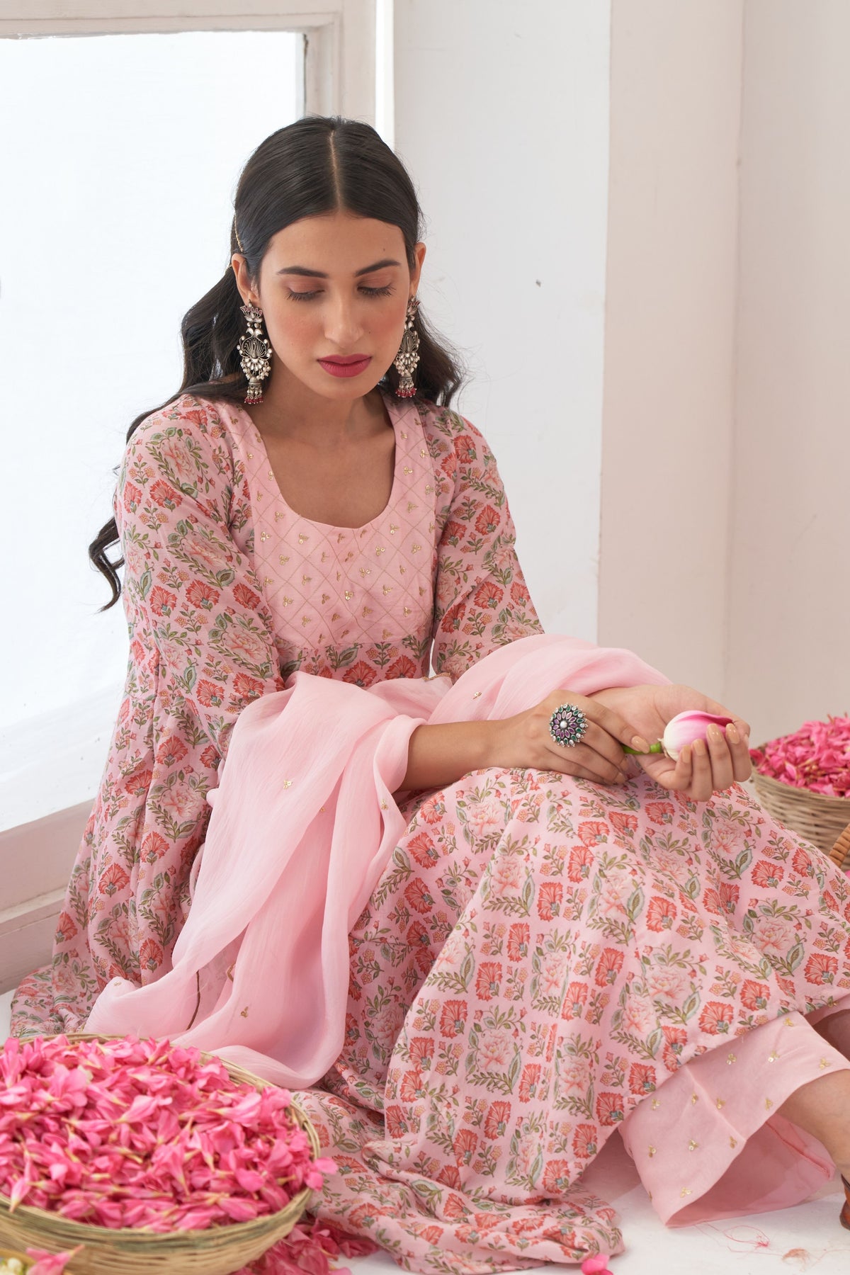 Powderpink Anarkali Set