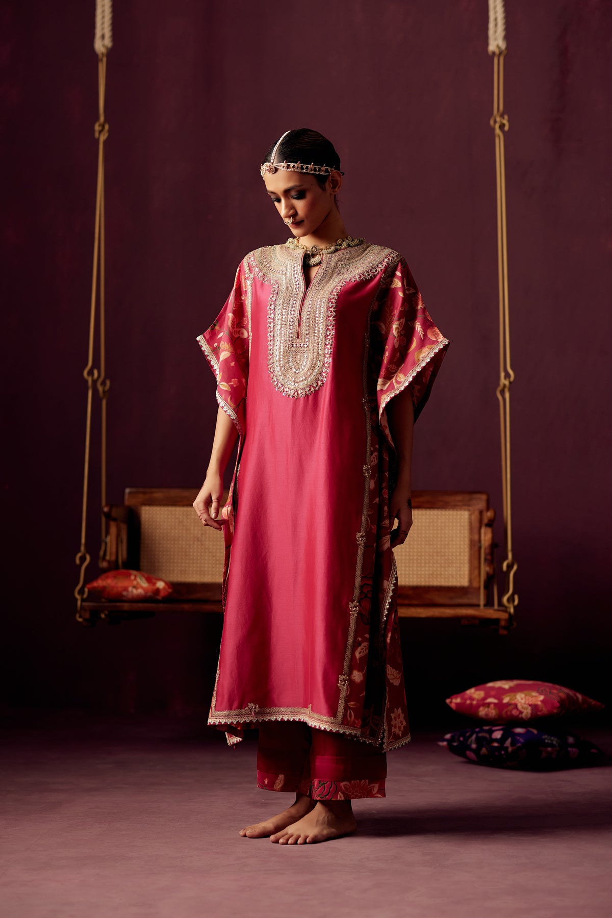 Magenta Kaftan Set