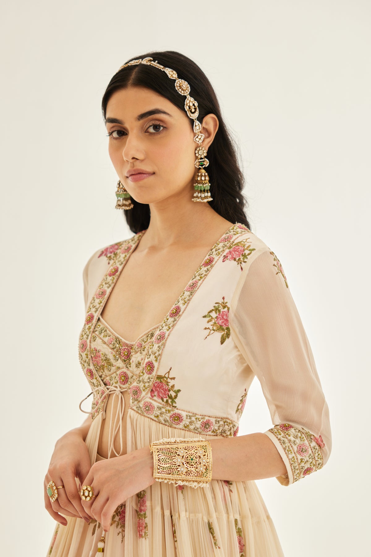 Block Printed Lehenga Cape Set