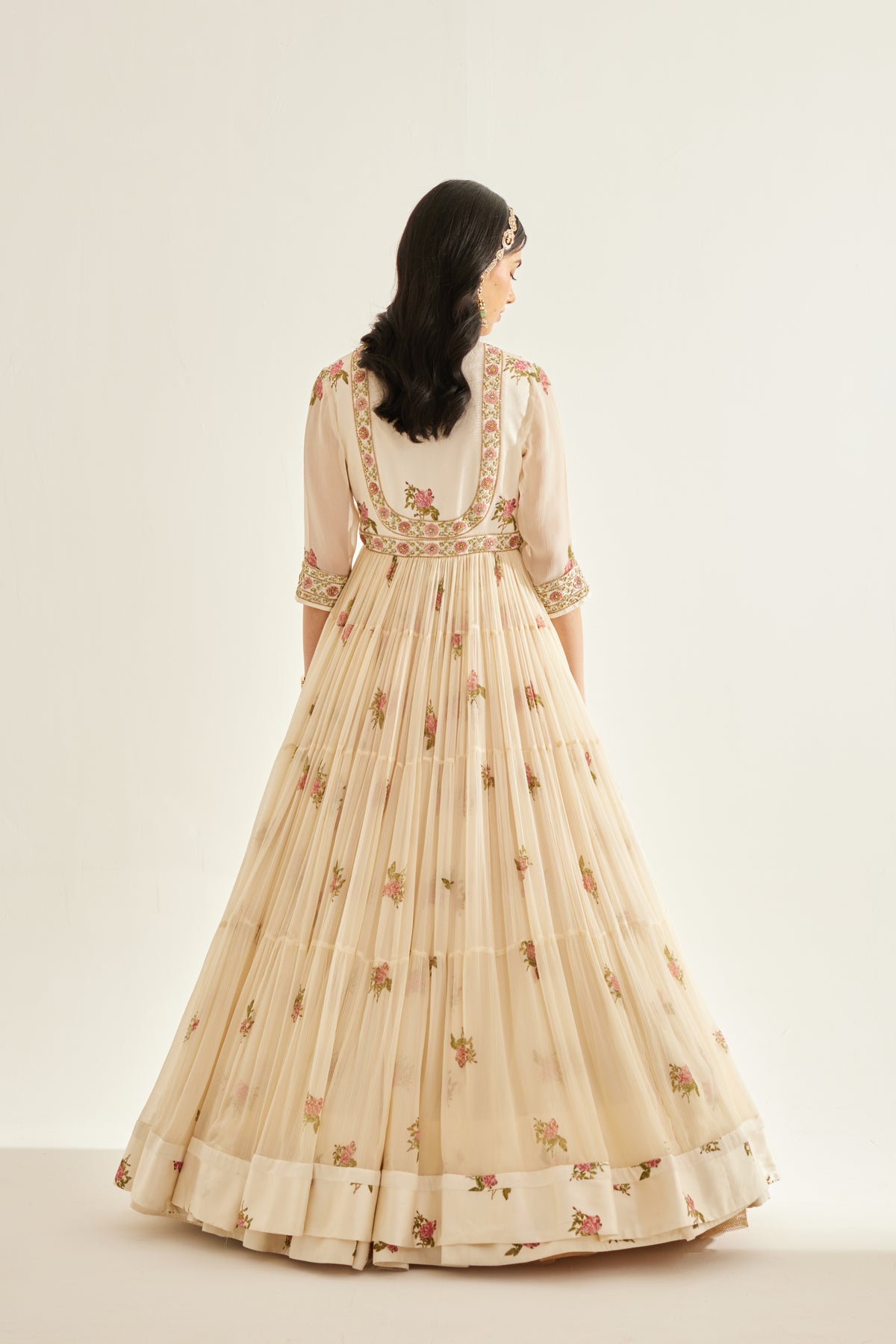 Block Printed Lehenga Cape Set