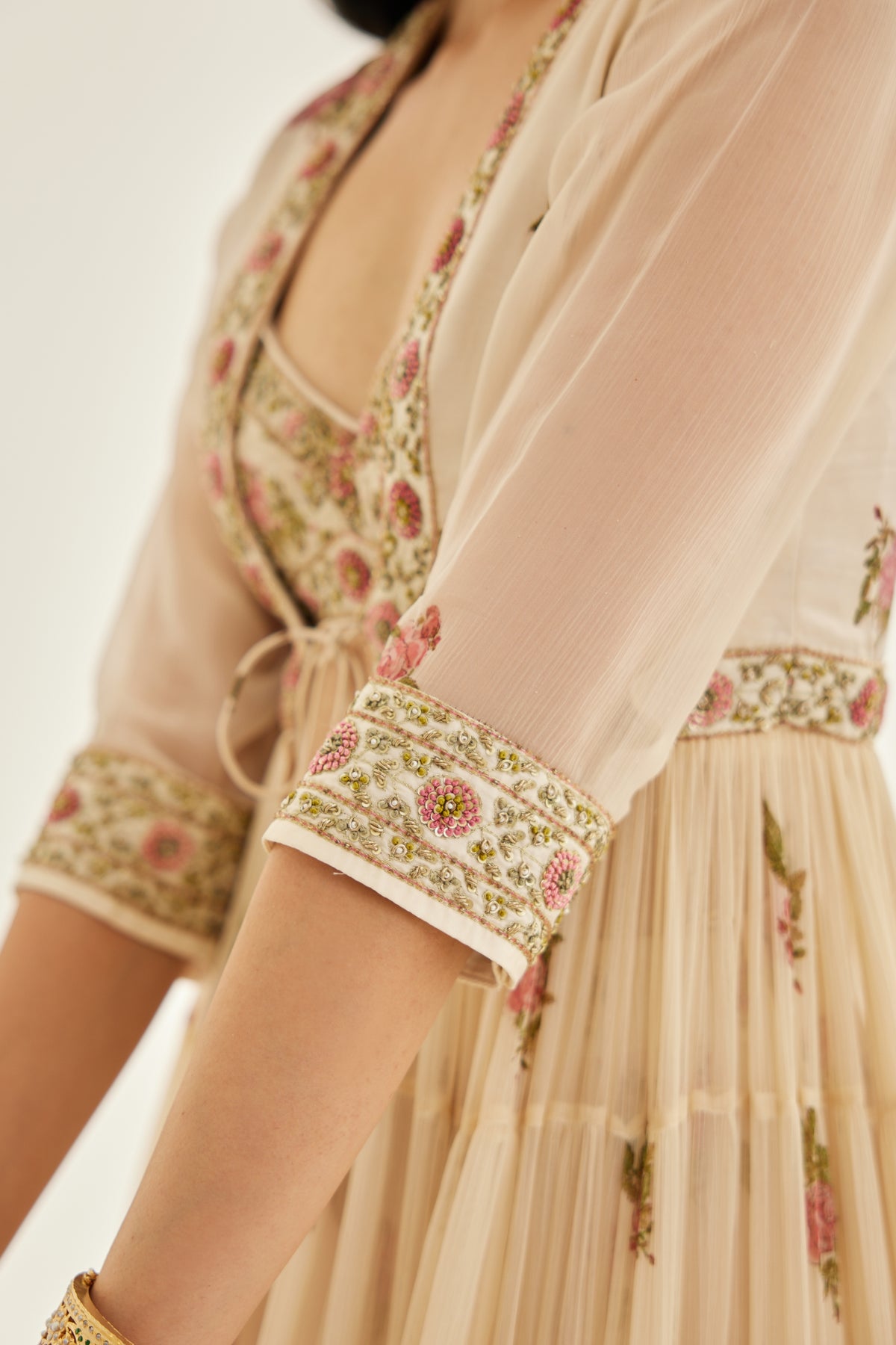 Block Printed Lehenga Cape Set