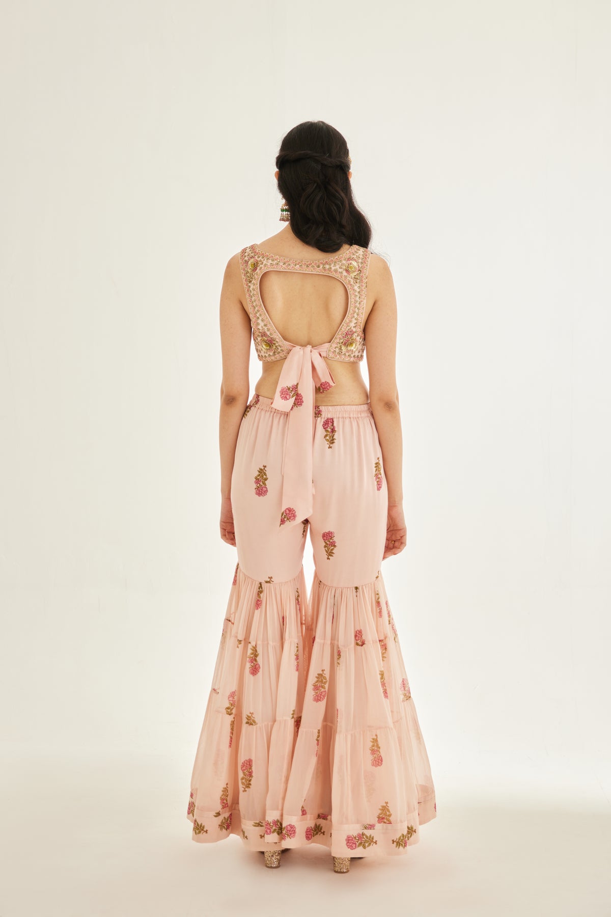 Shell Pink Sharara Set