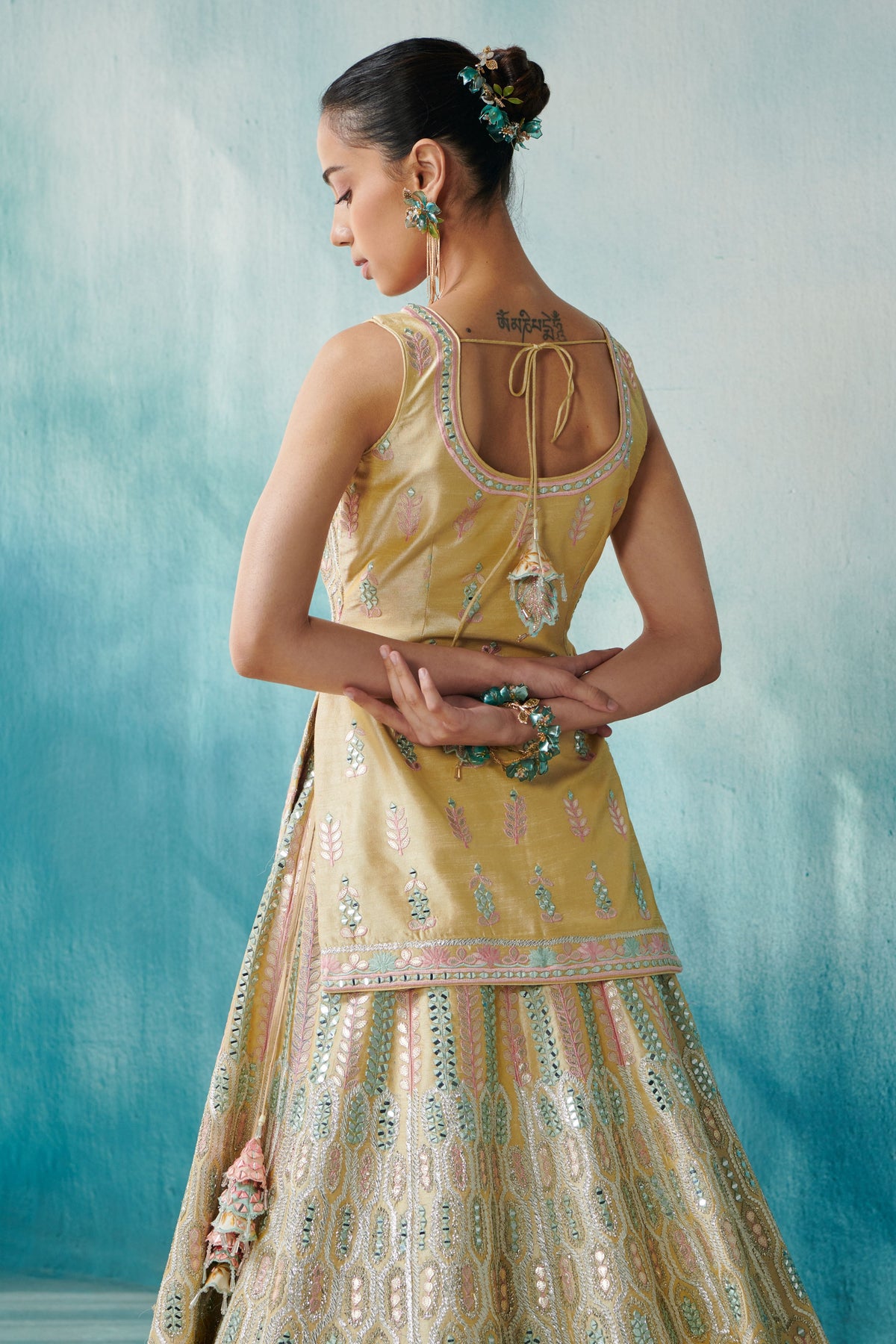 Lemon Yellow Lehenga Jacket Set