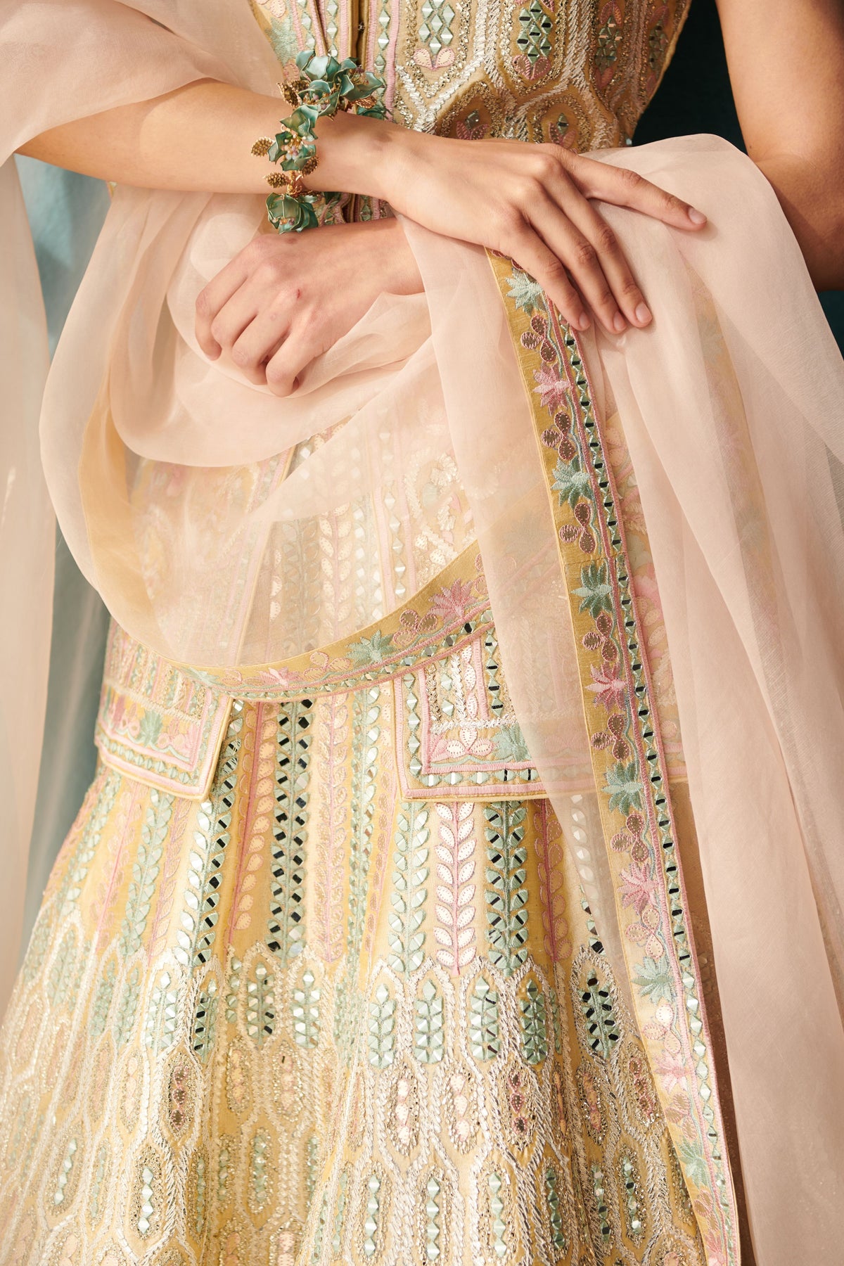 Lemon Yellow Lehenga Jacket Set