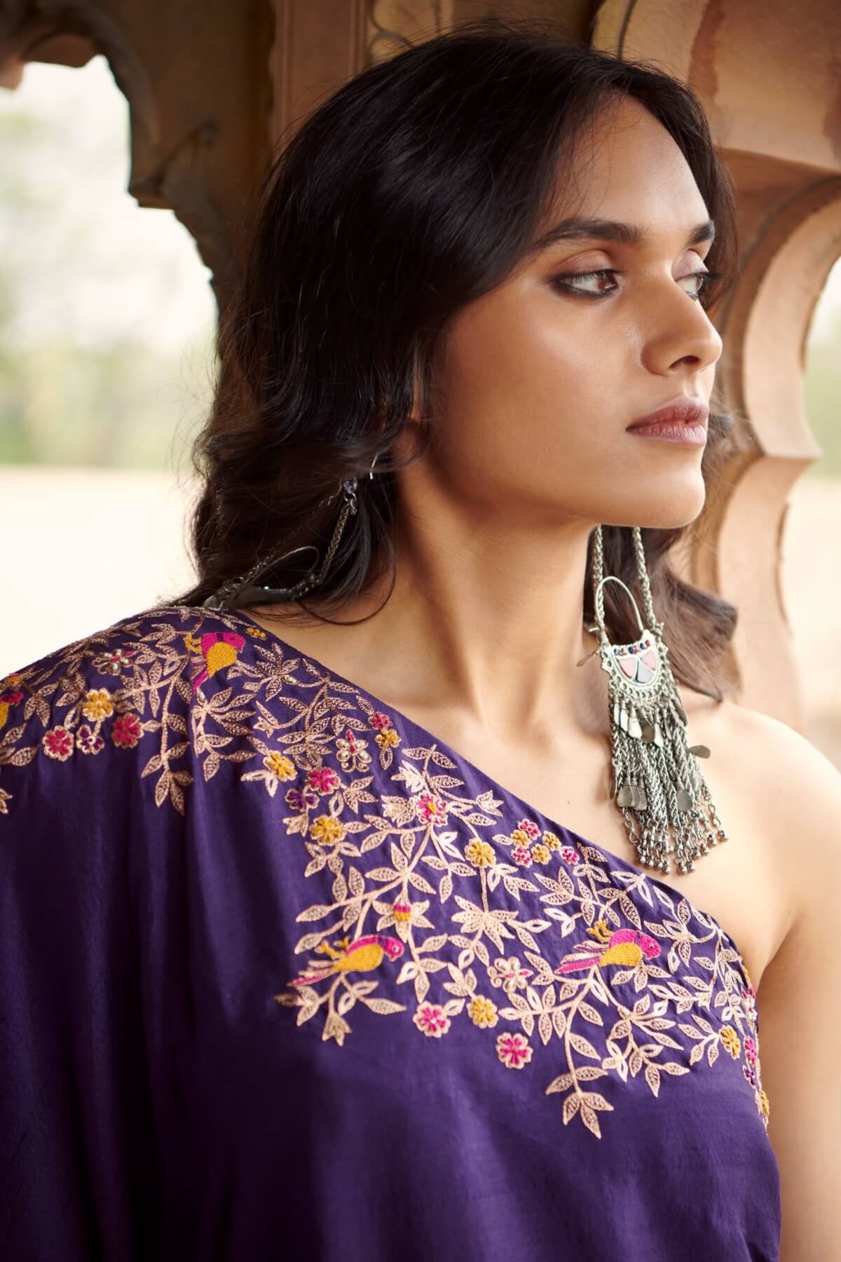 Embroidered Tunic With Sharara
