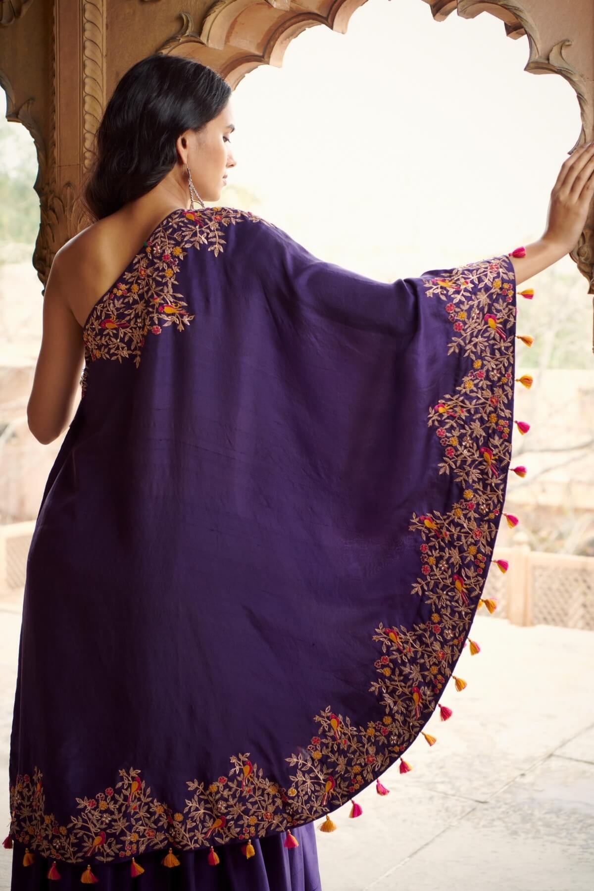 Embroidered Tunic With Sharara