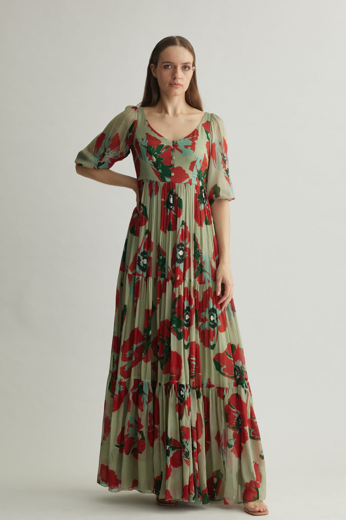 Green Floral Dress