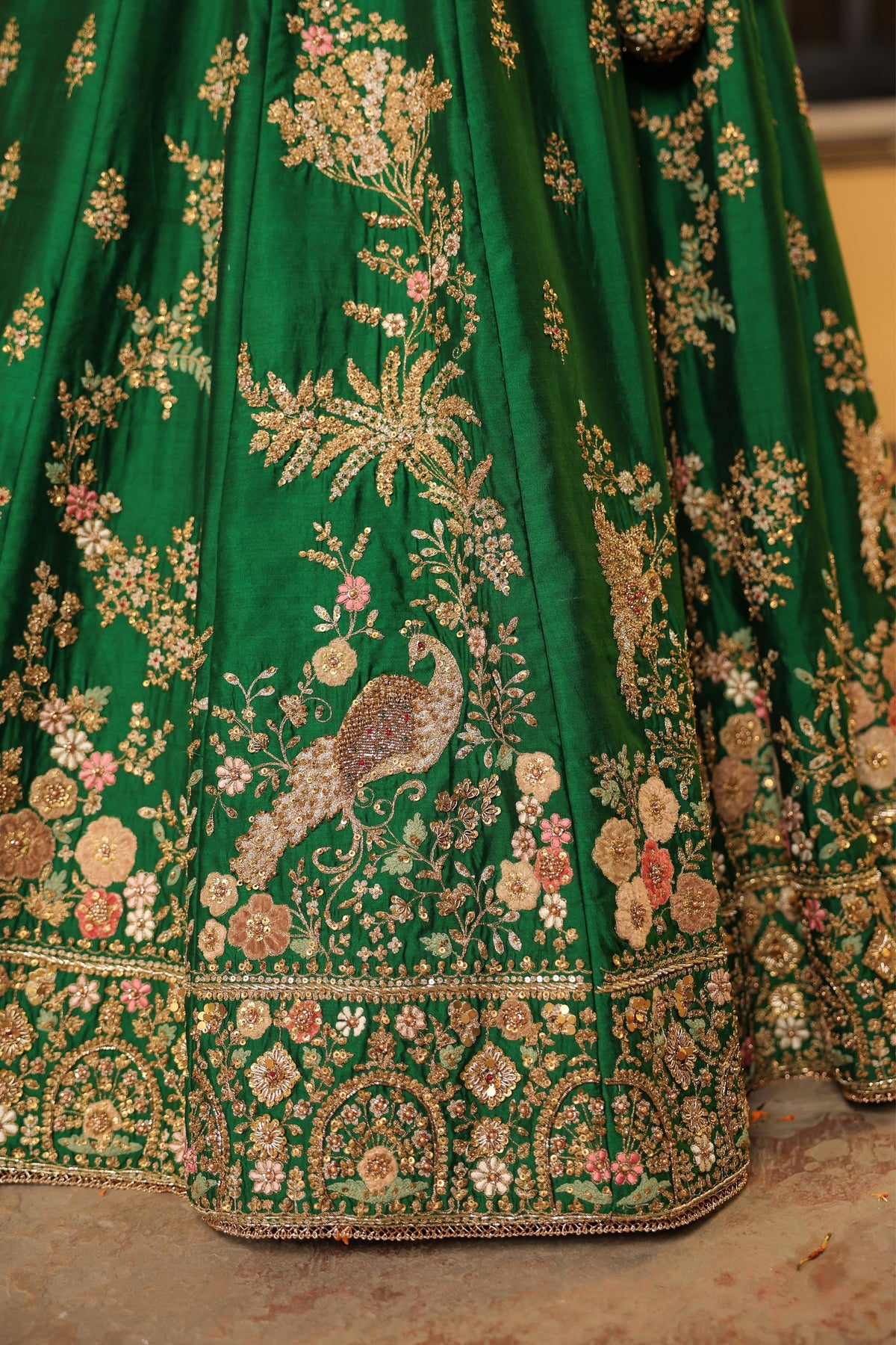 Ahista Green Mayur Lehenga Set
