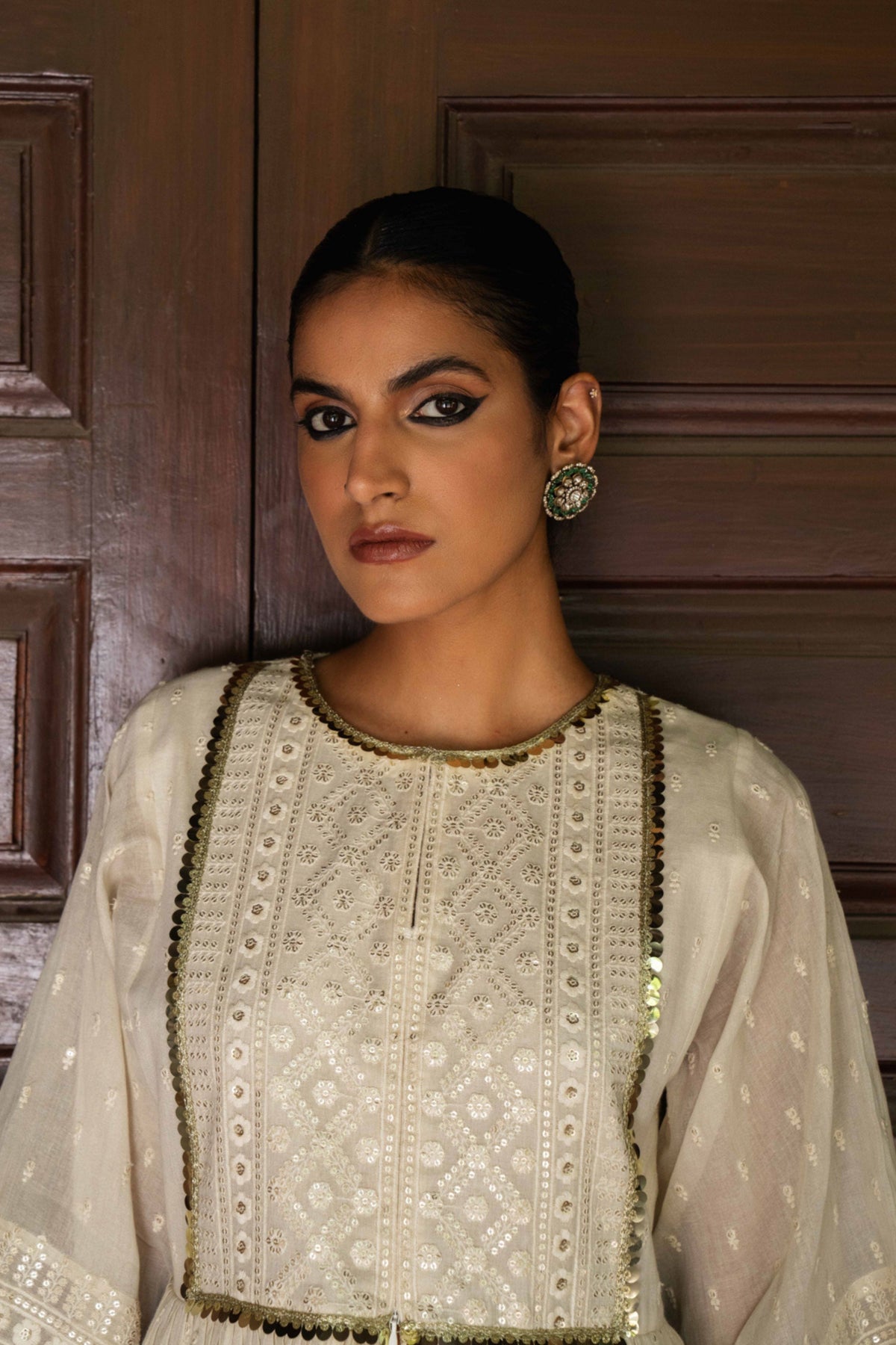Off White Carpet Sharara Set