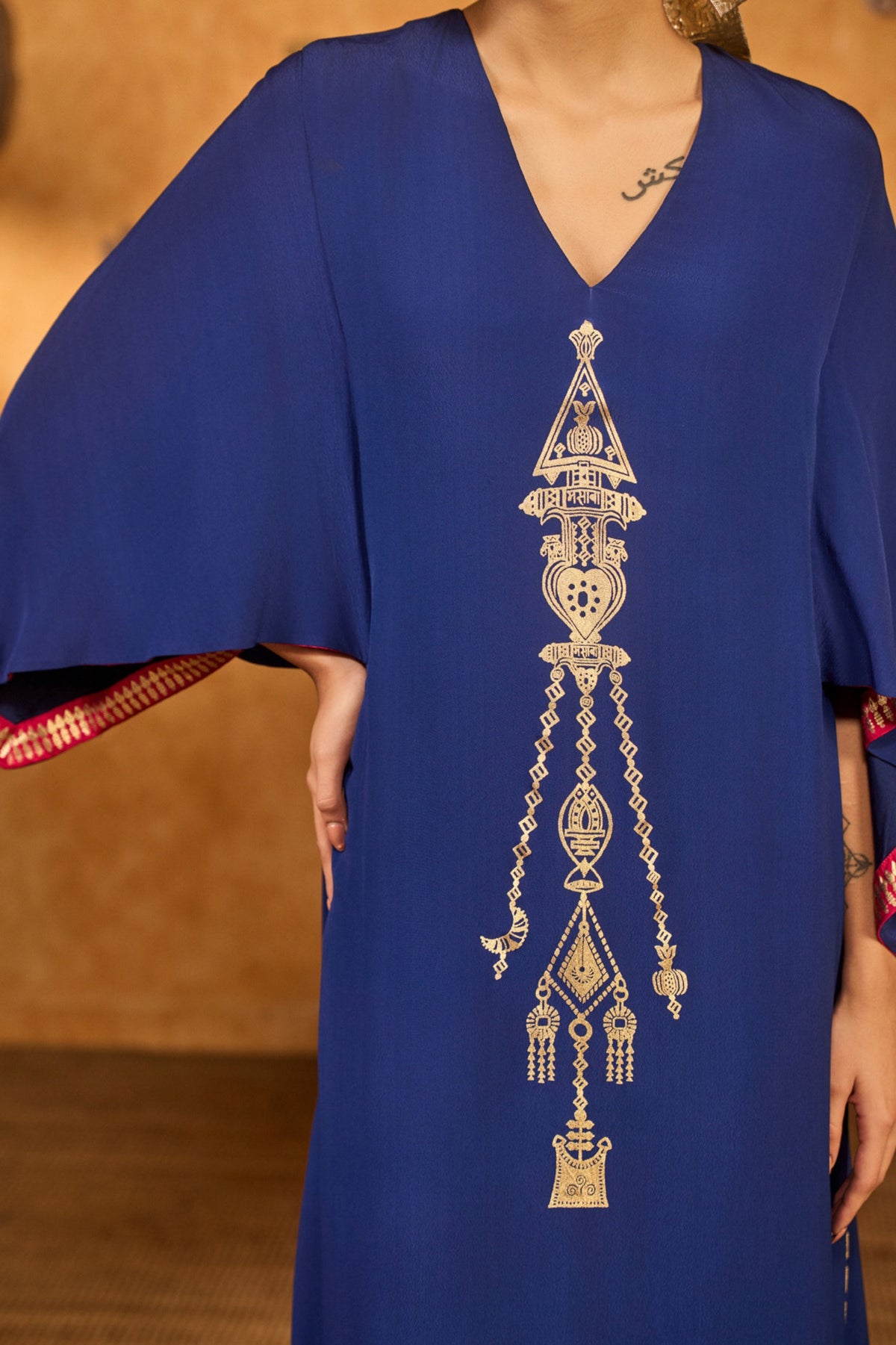 Sapphire Tribal Kaftan