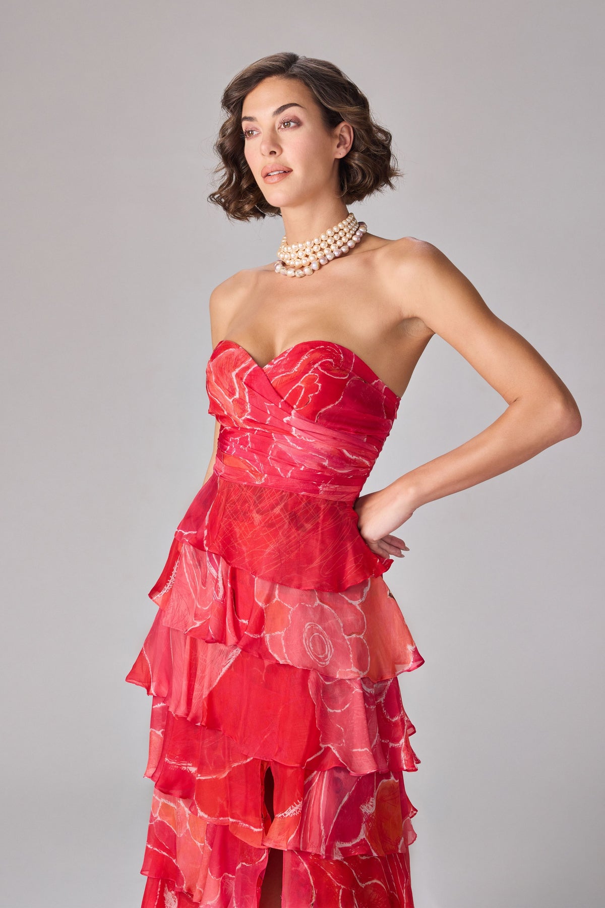 Pink Scratch Flower Dua Dress