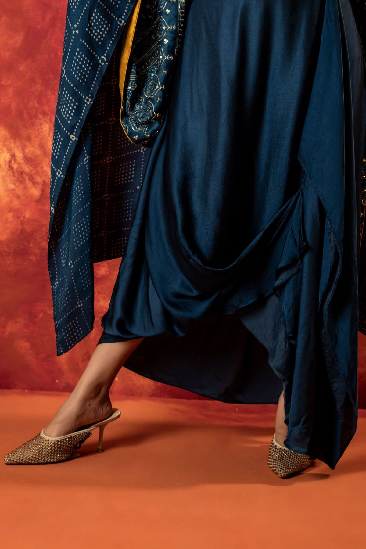 Masbah Kaftan Skirt Set