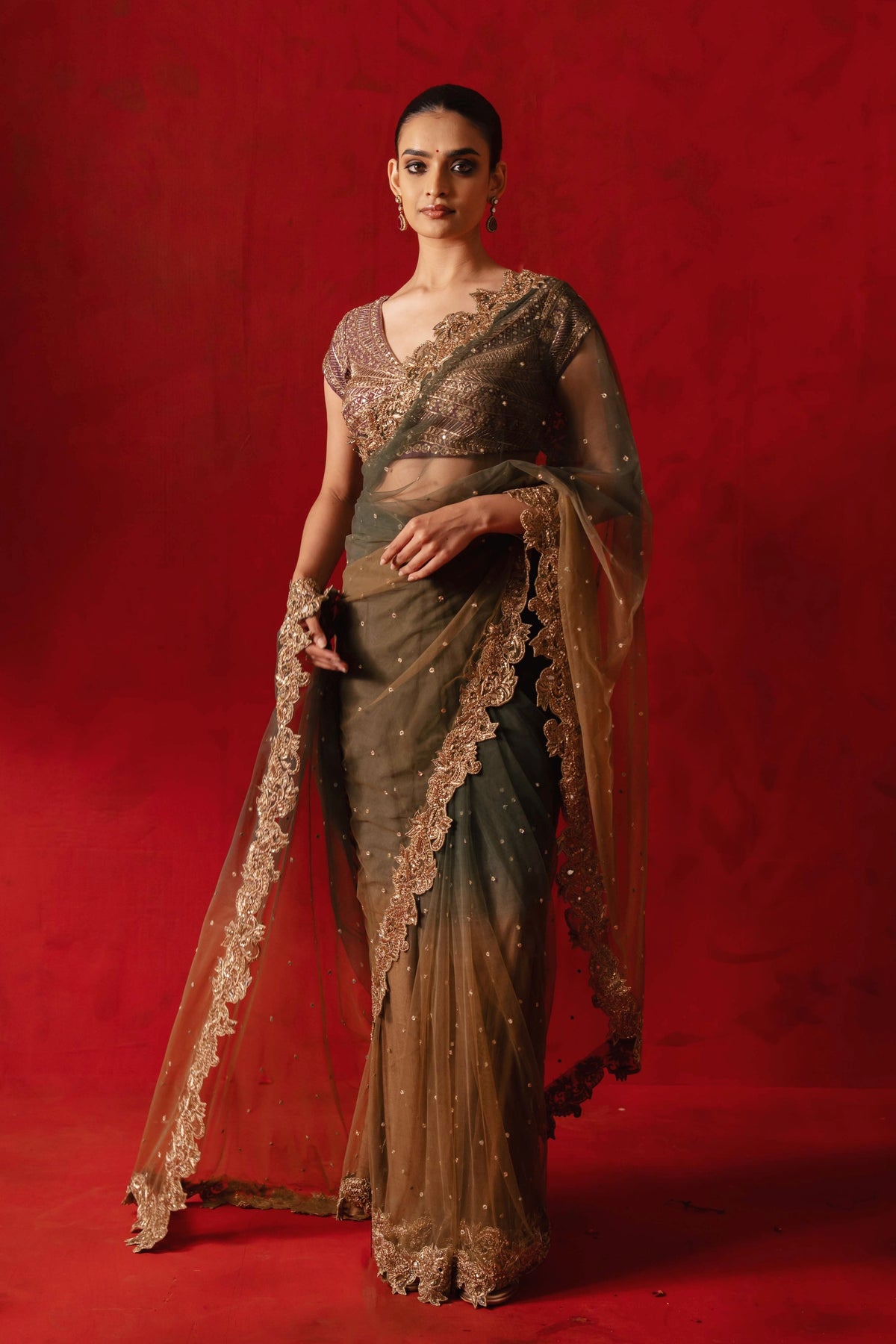 Shobhana Pre-draped Saree Set