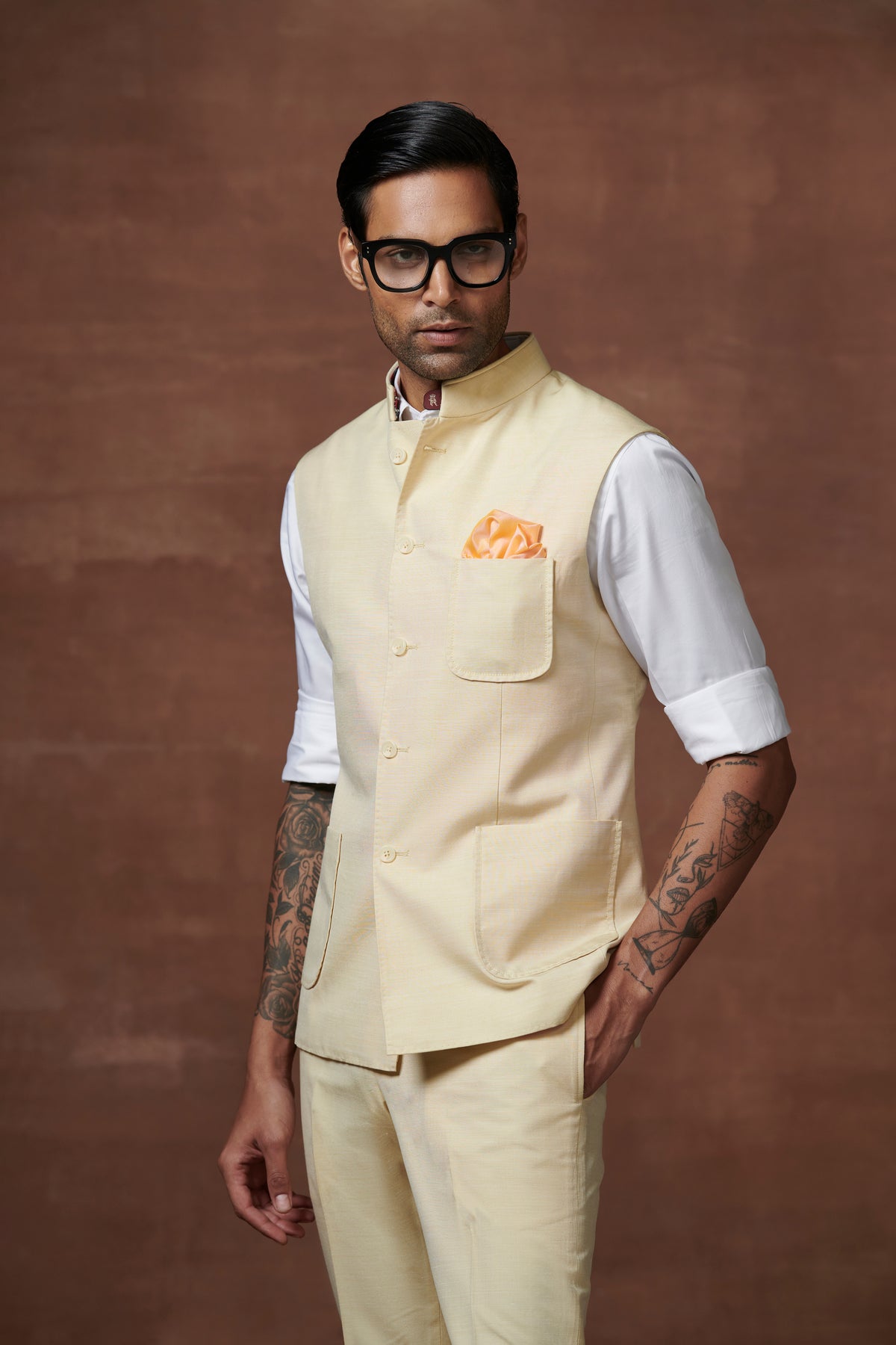 Champagne Reverie Sartorial Wool Waistcoat