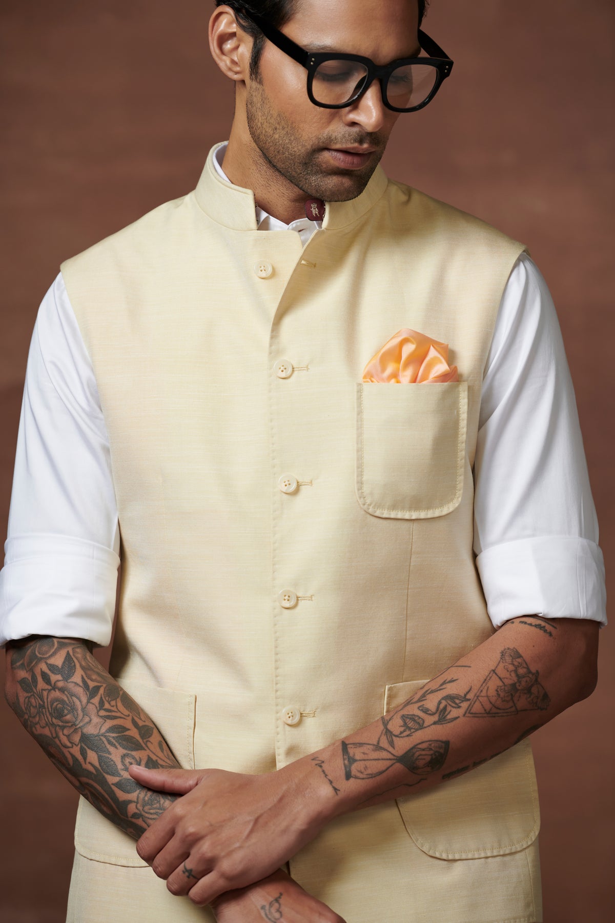 Champagne Reverie Sartorial Wool Waistcoat