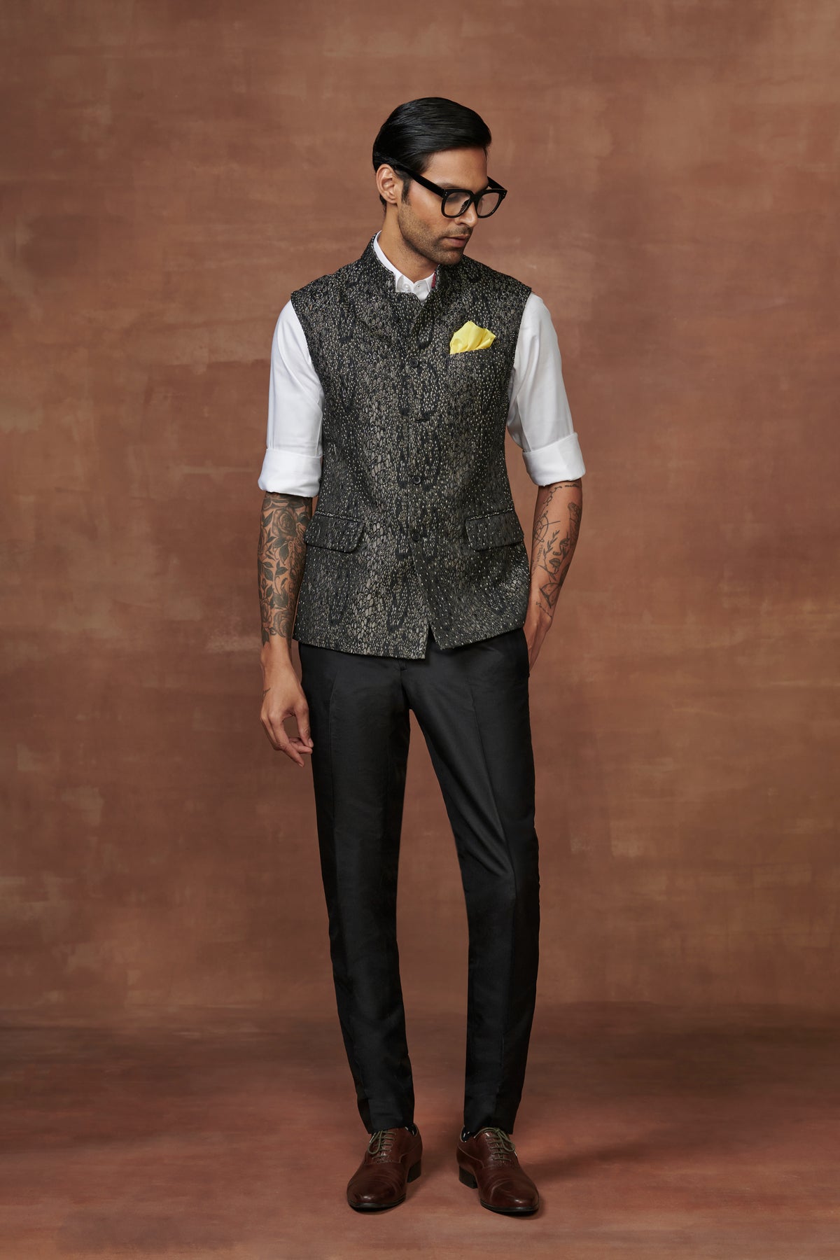 Quintessential Embroidered Luxe Waistcoat
