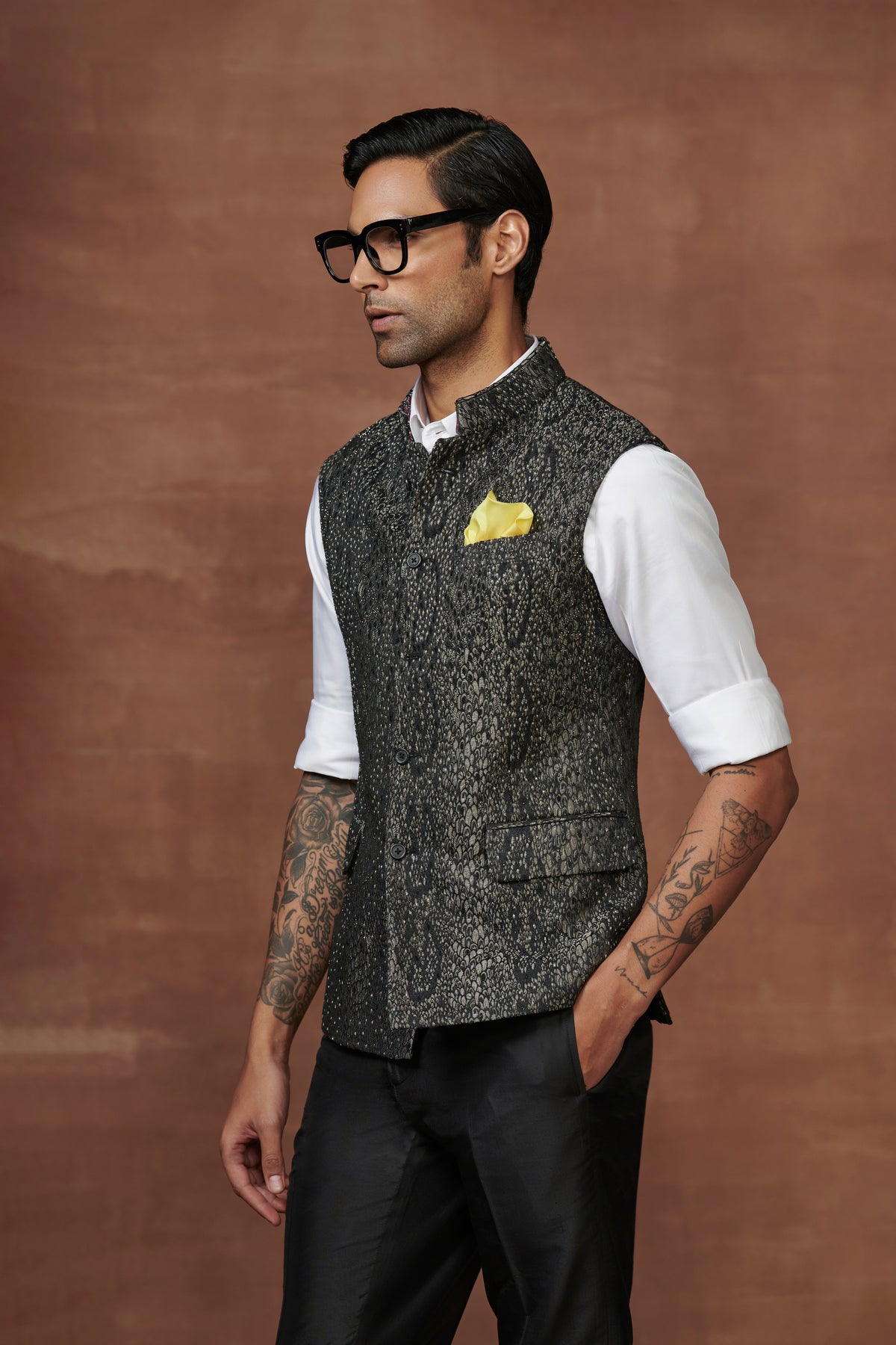 Quintessential Embroidered Luxe Waistcoat