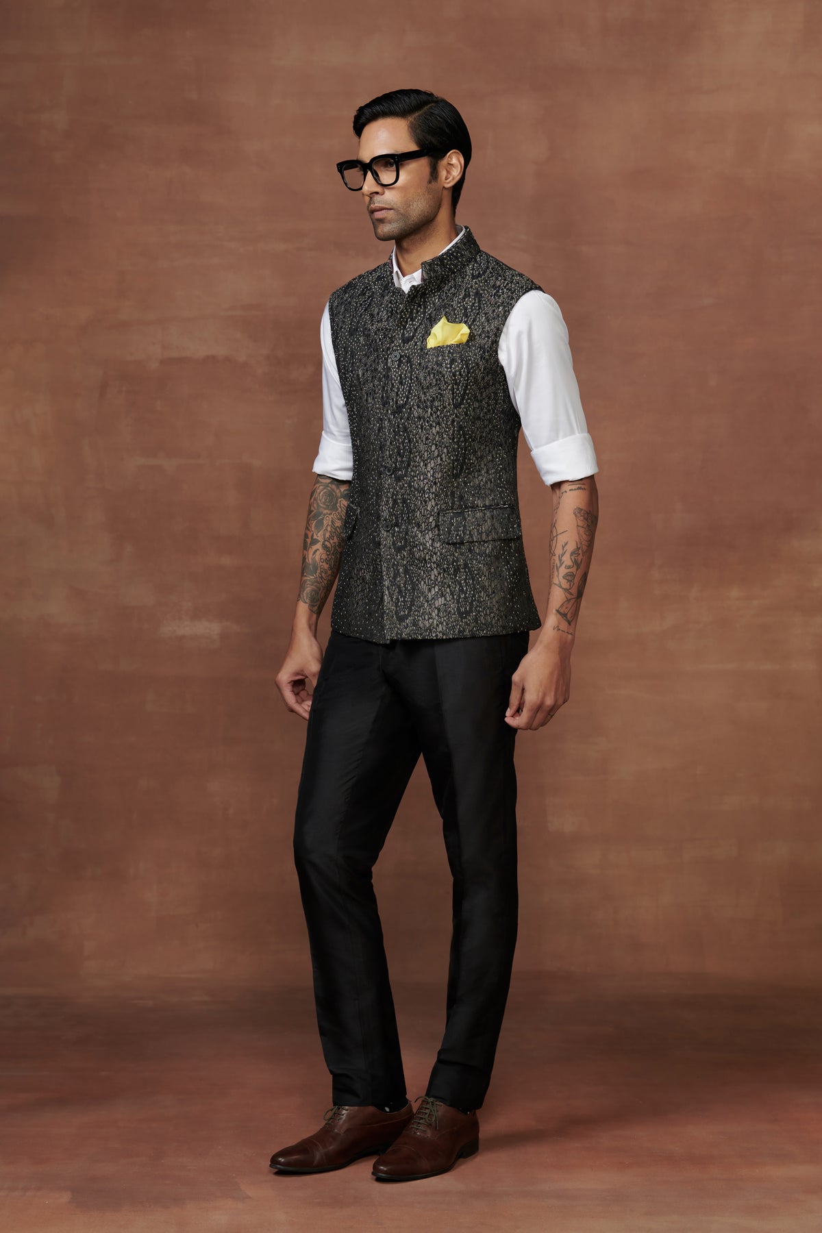 Quintessential Embroidered Luxe Waistcoat