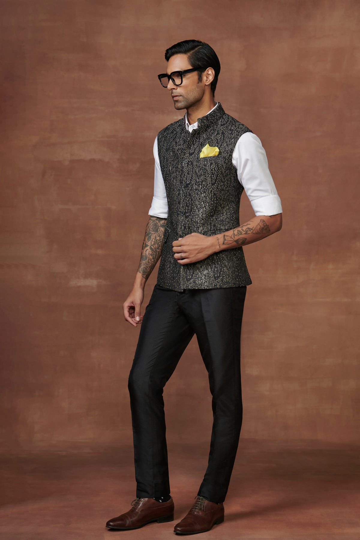 Quintessential Embroidered Luxe Waistcoat