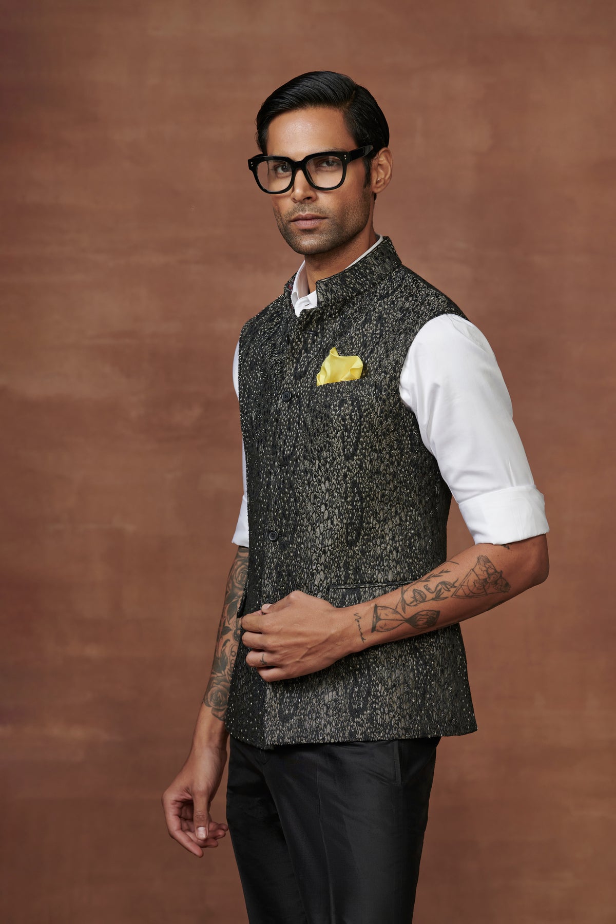 Quintessential Embroidered Luxe Waistcoat