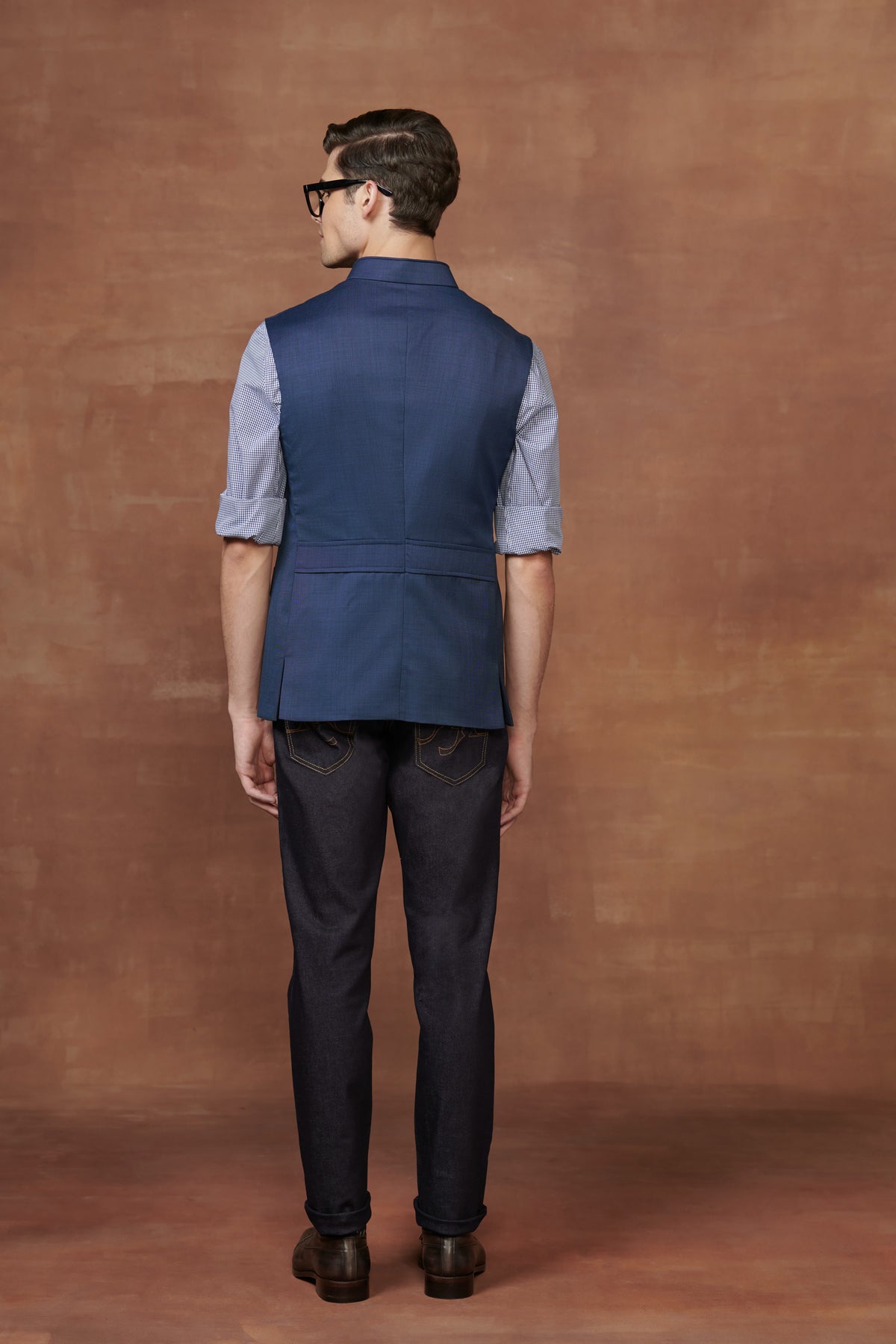 Exquisite Navy Blue Safari Waistcoat