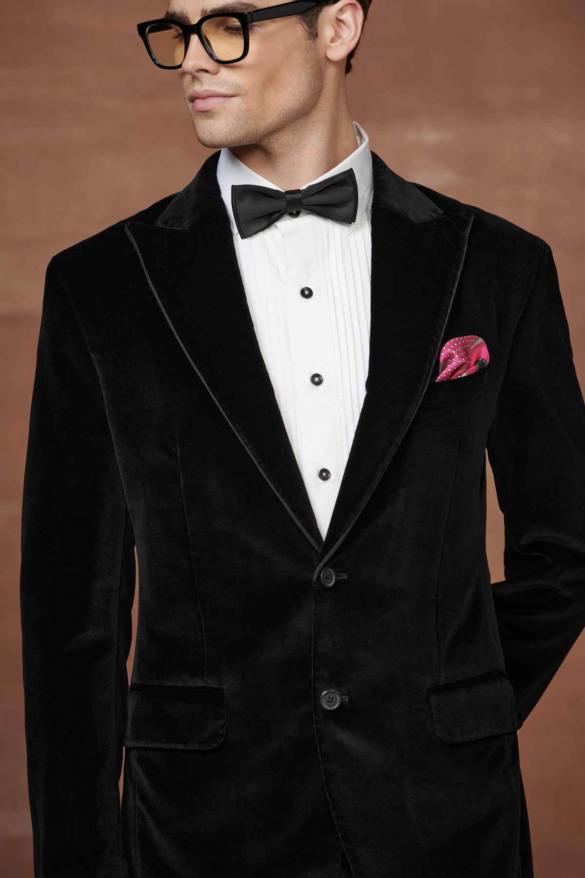 Opulent Midnight Black Tuxedo Jacket