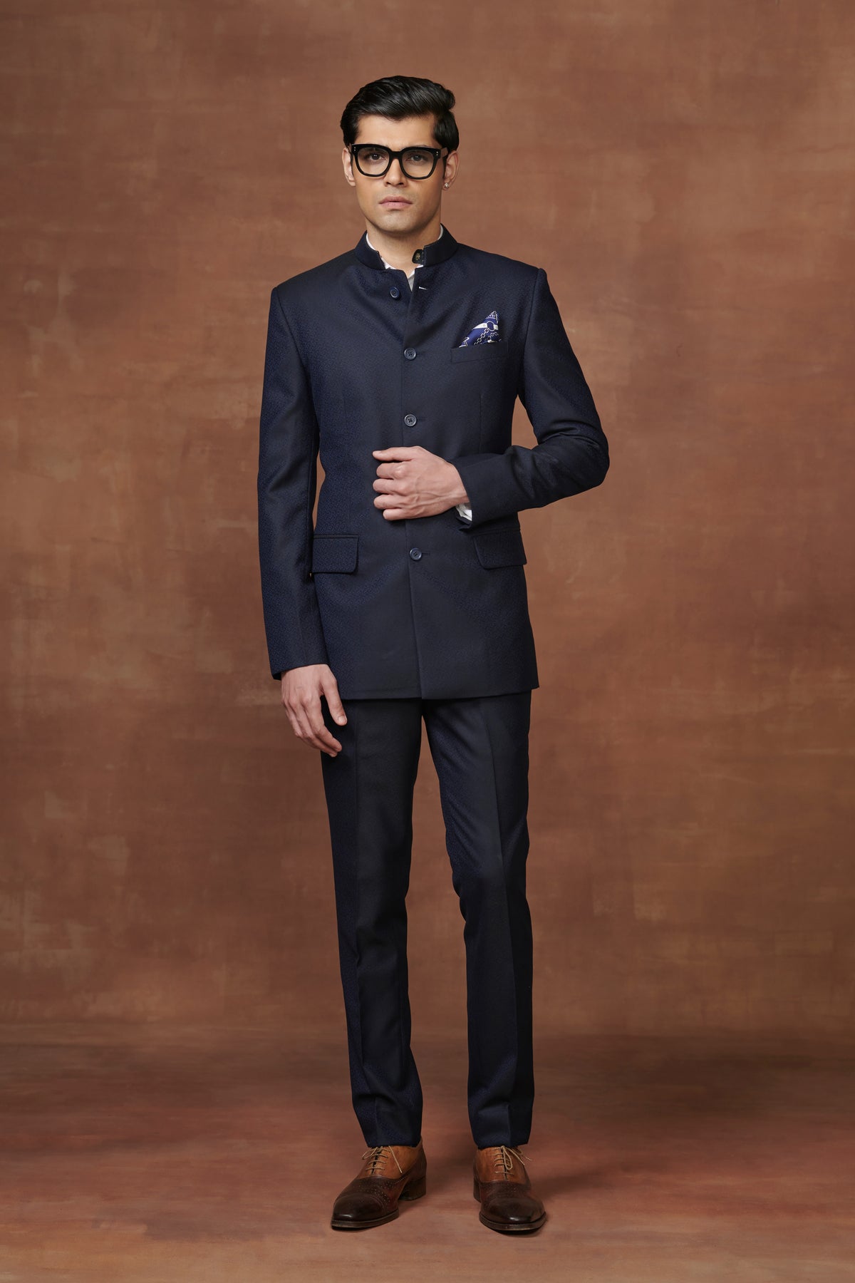 Bespoke Black Bandhgala Suit