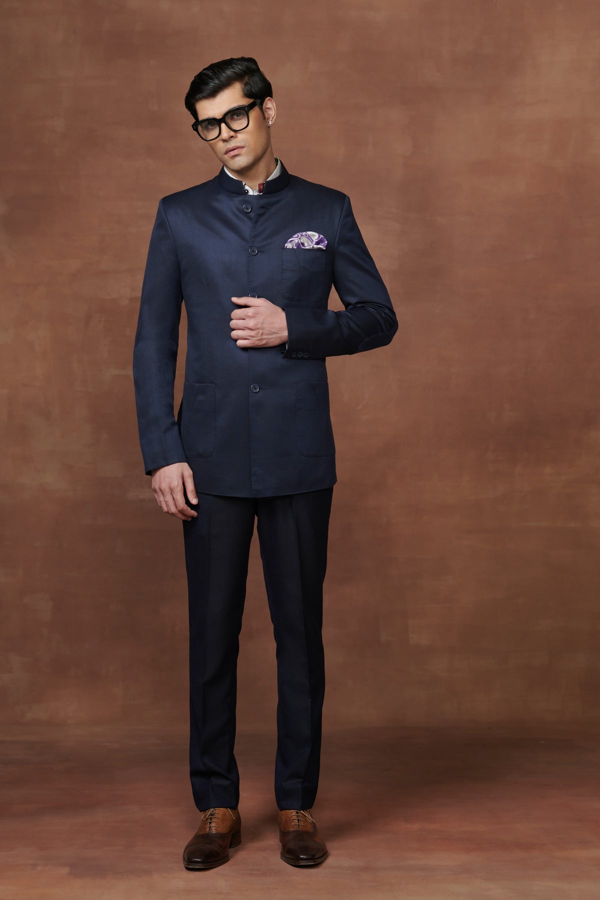 Noble Textured Bandhgala Jacket