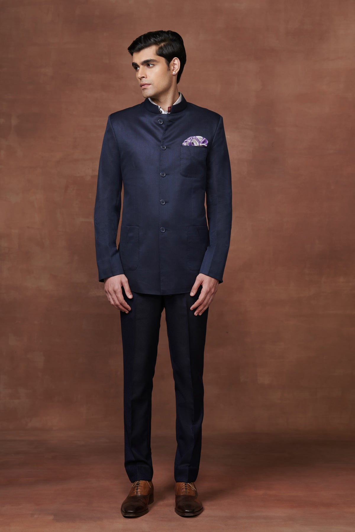 Noble Textured Bandhgala Jacket