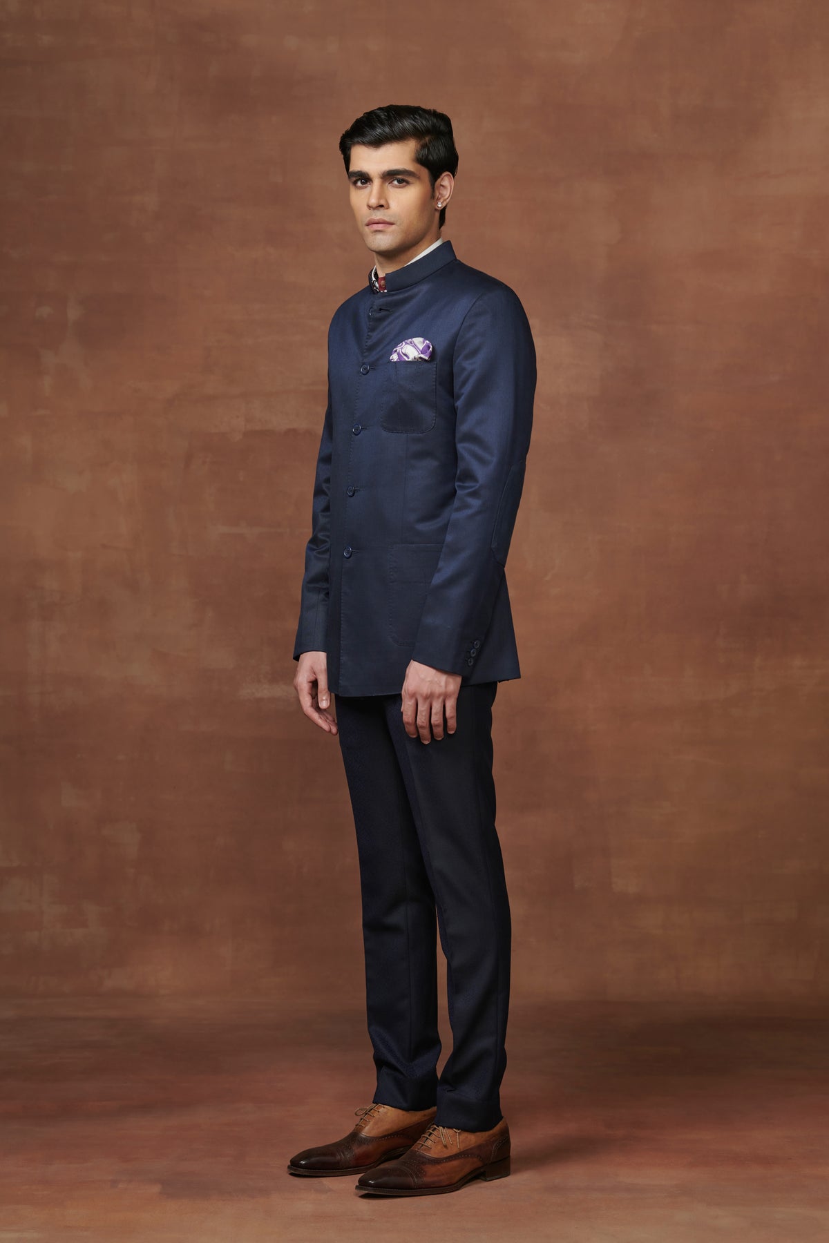 Noble Textured Bandhgala Jacket