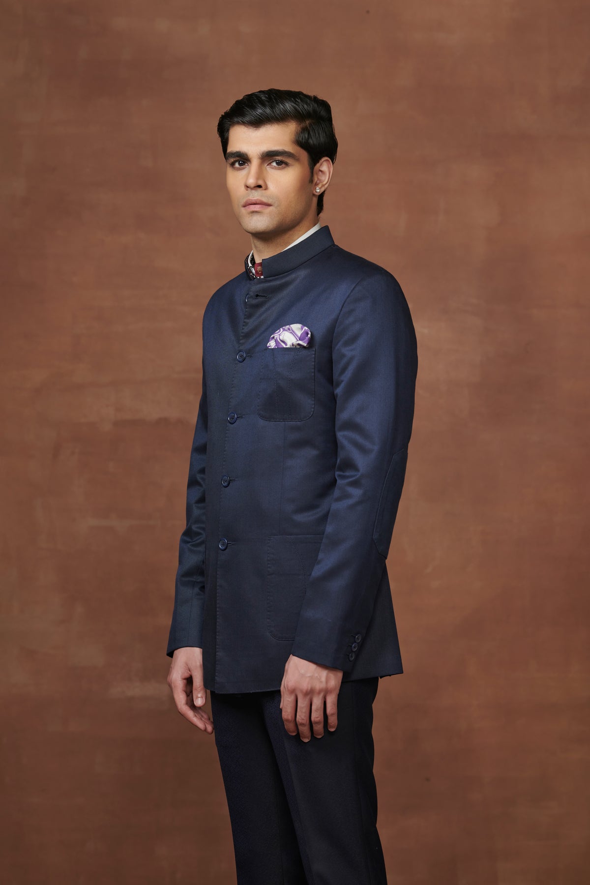 Noble Textured Bandhgala Jacket