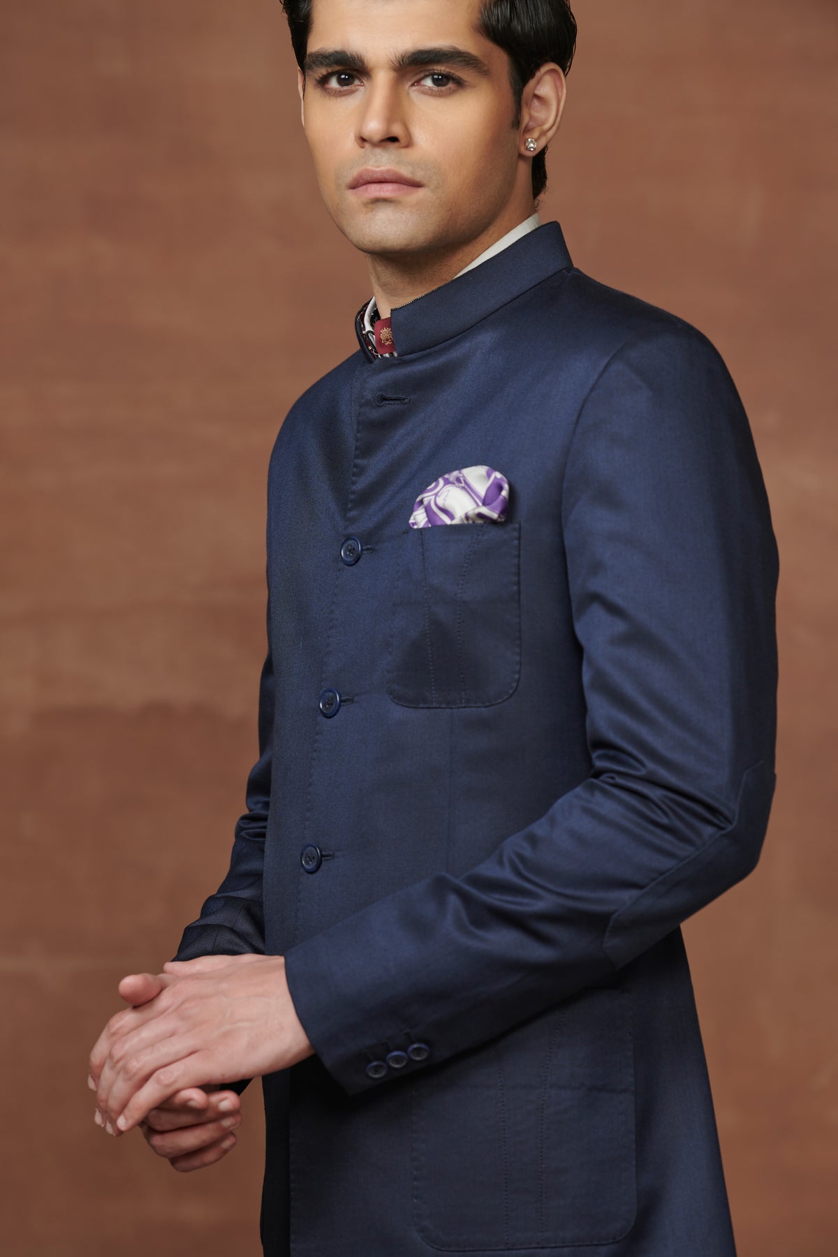 Noble Textured Bandhgala Jacket