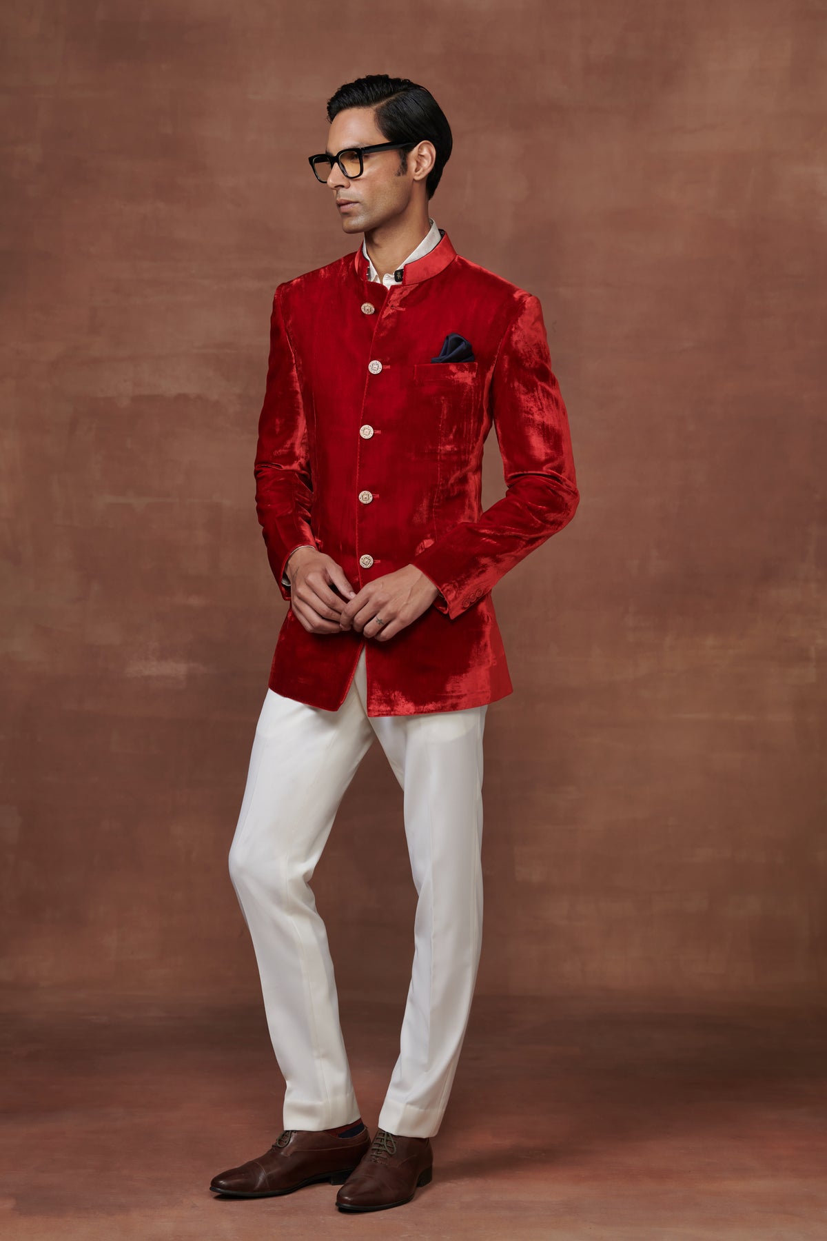 Regal Red Bandhgala Jacket