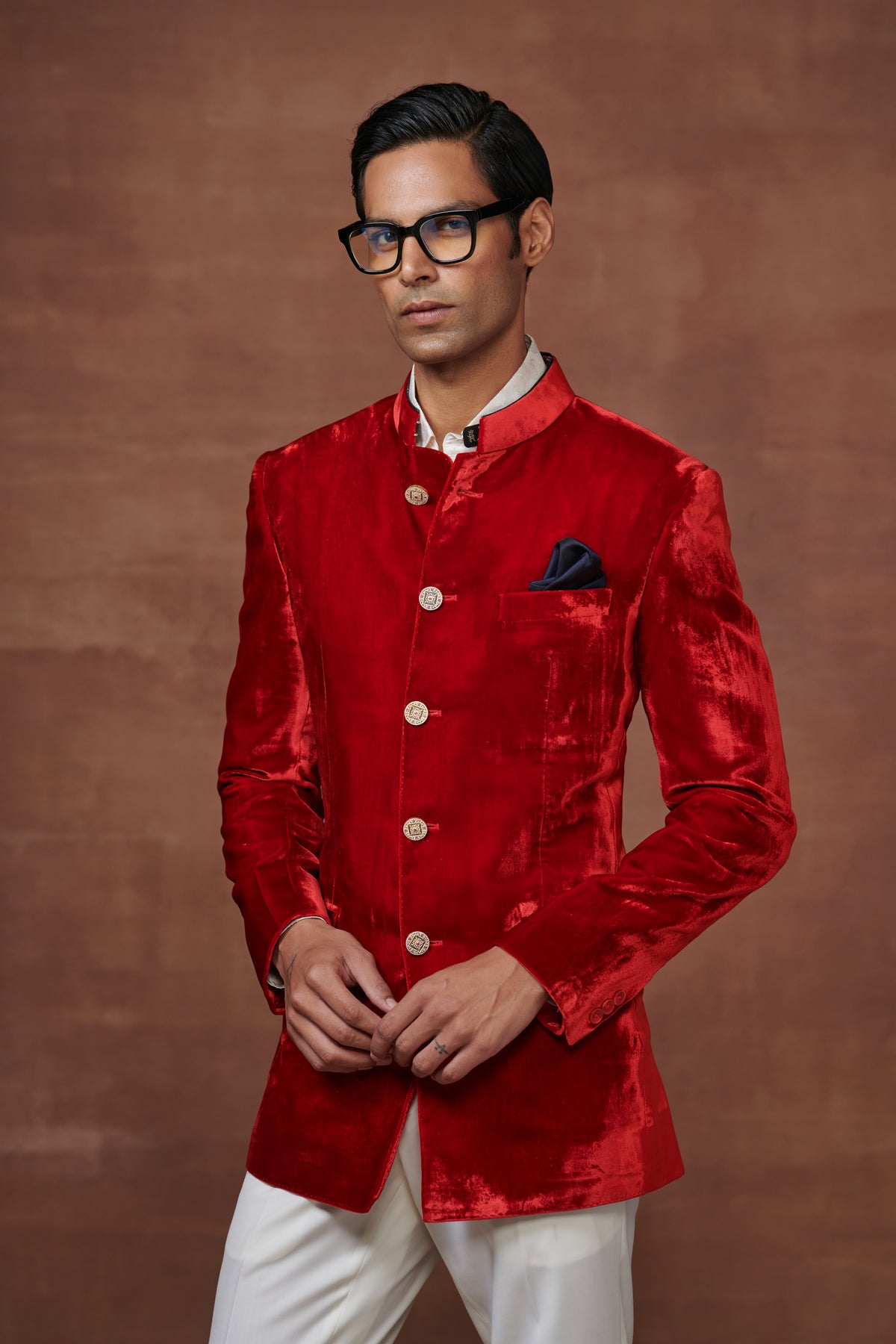 Regal Red Bandhgala Jacket