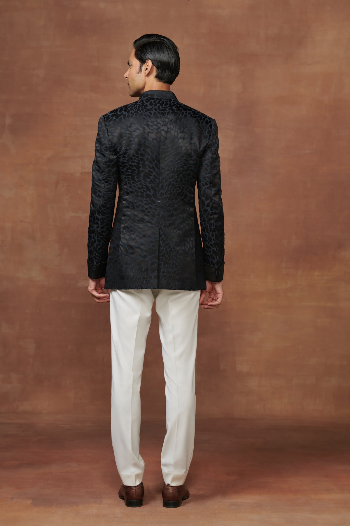 Regal Elegance Leopard Bandhgala Jacket
