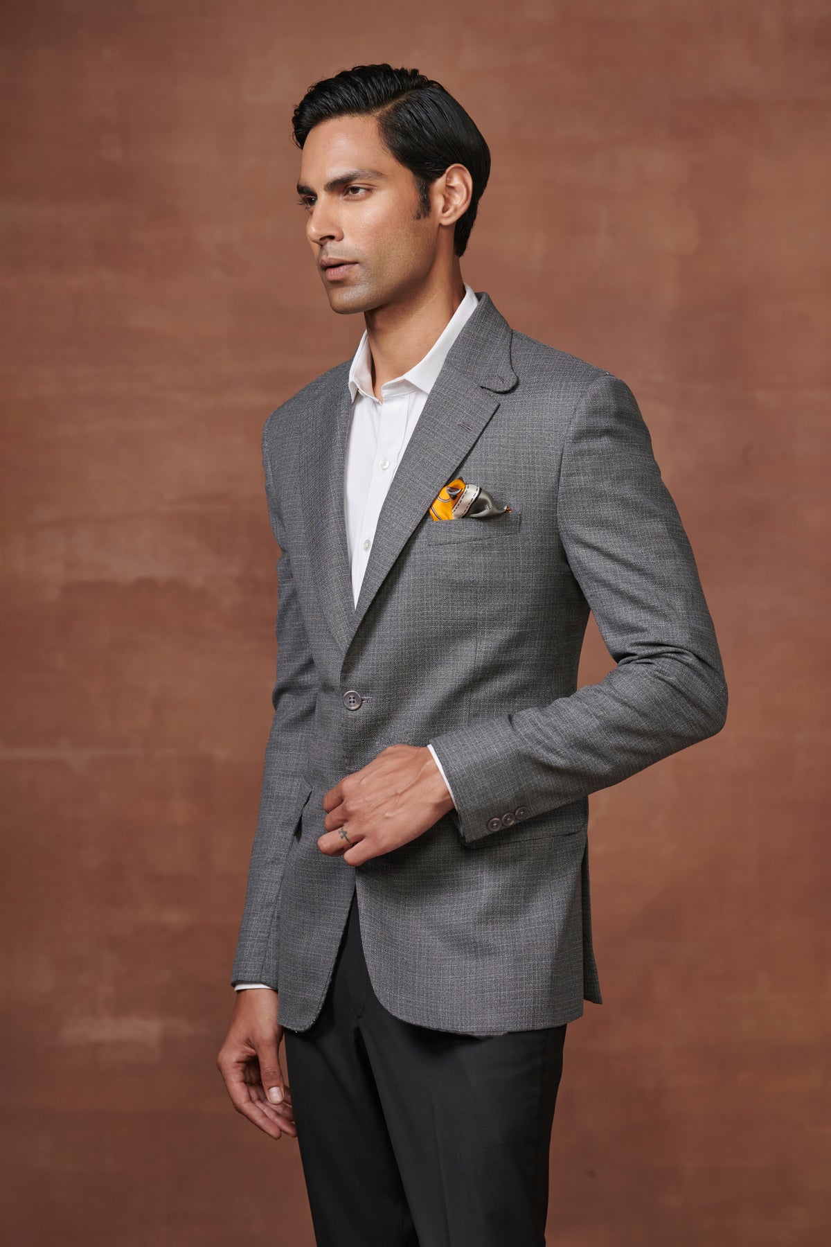 Regal Adventurer’s Grey Tuxedo Jacket