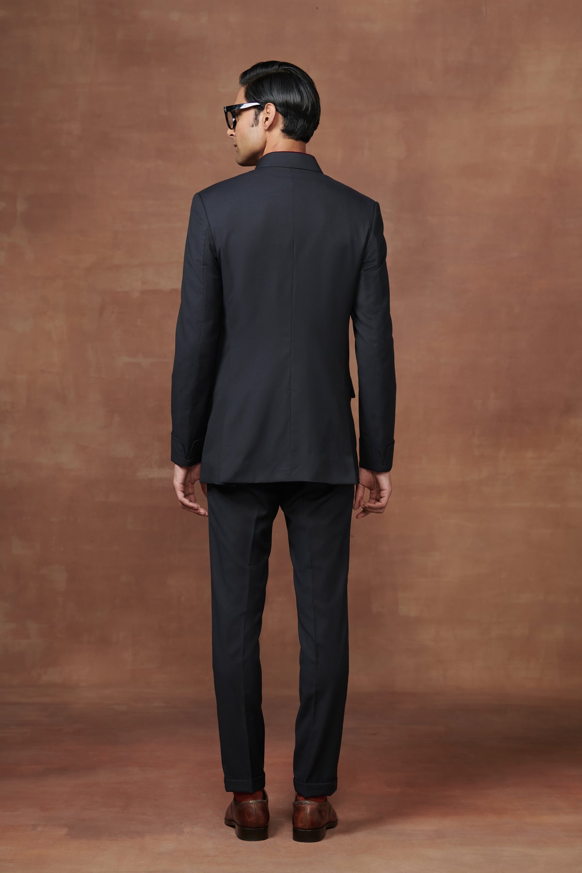 Raven’s Regalia Wool Bandhgala Suit